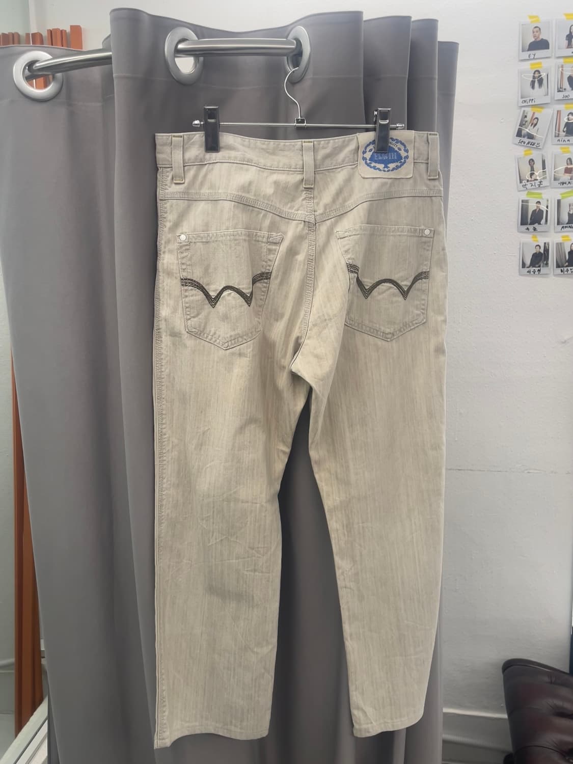 에드윈 블루백탭 베이지 코튼팬츠  상품이미지4