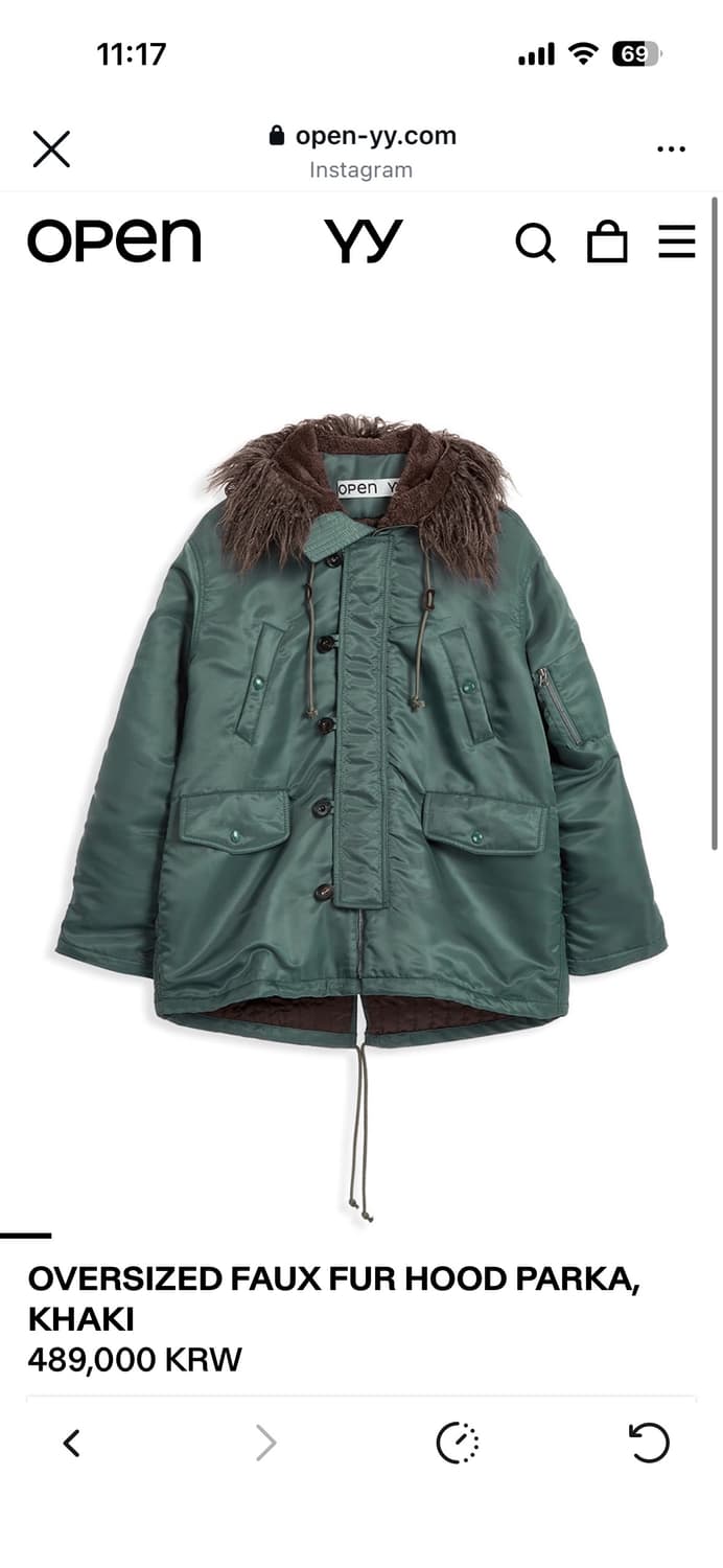 오픈와이와이 OVERSIZED FAUX FUR HOOD PARKA 상품이미지1