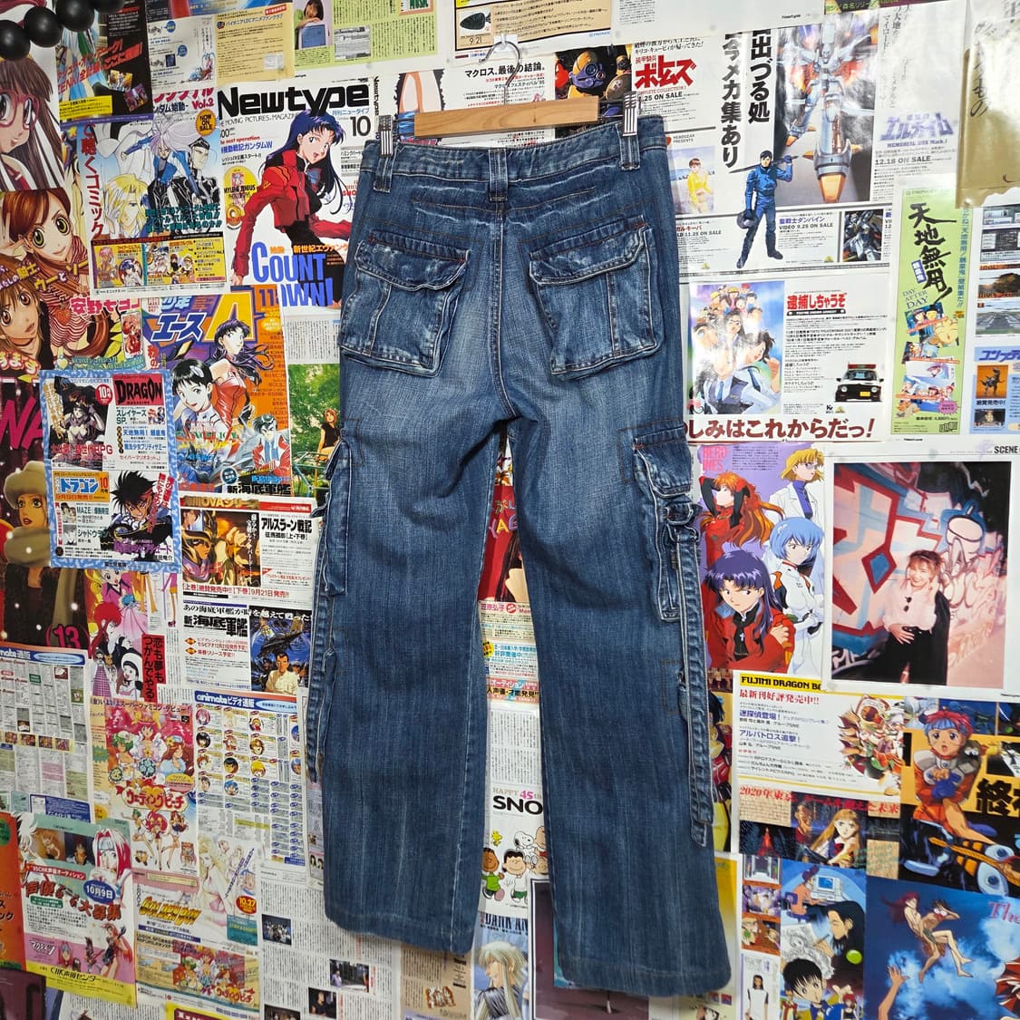 빈티지 멀티포켓 데님 카고 와이드 팬츠  상품이미지6