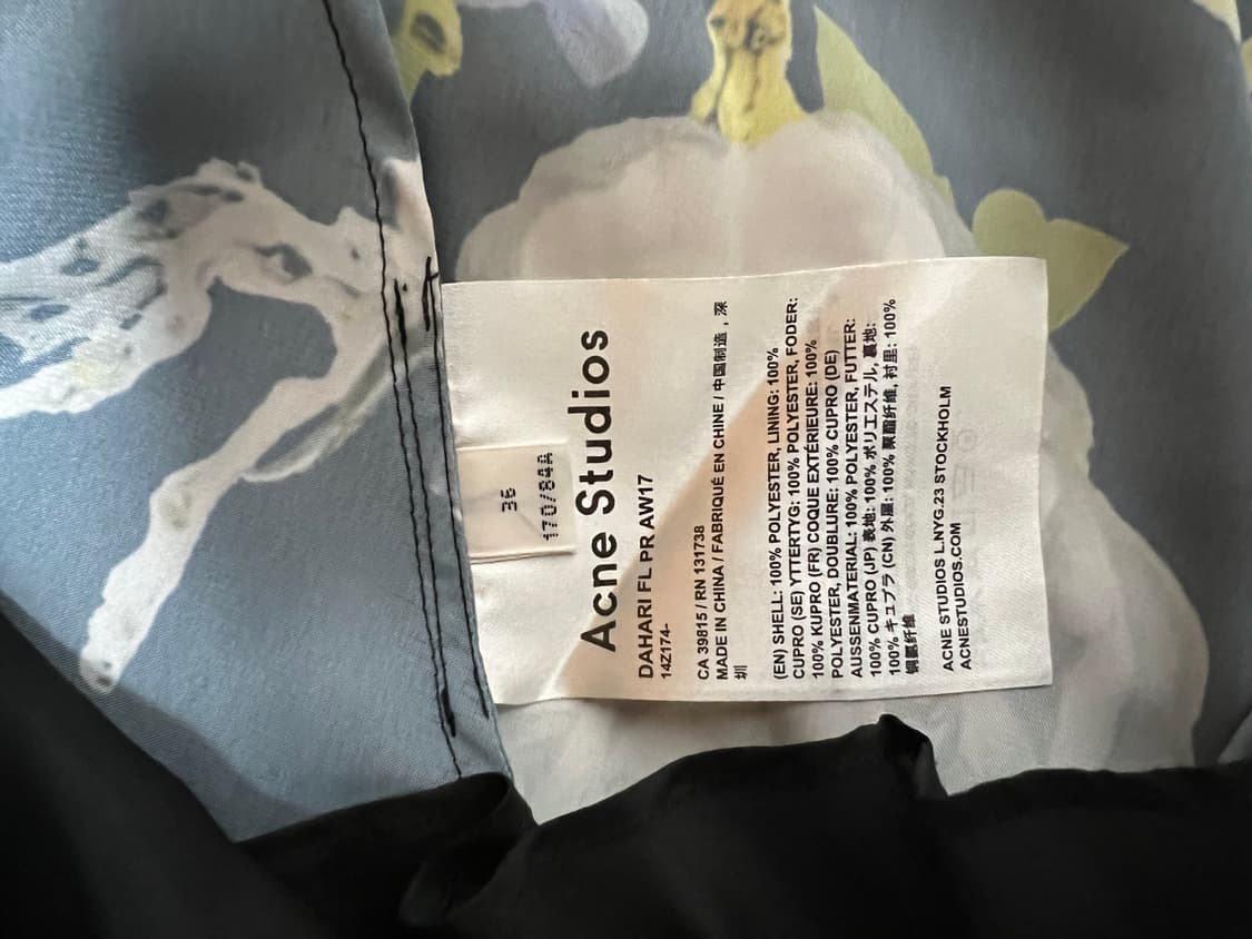 Acne Studios의 플라워 패턴 원피스 상품이미지6