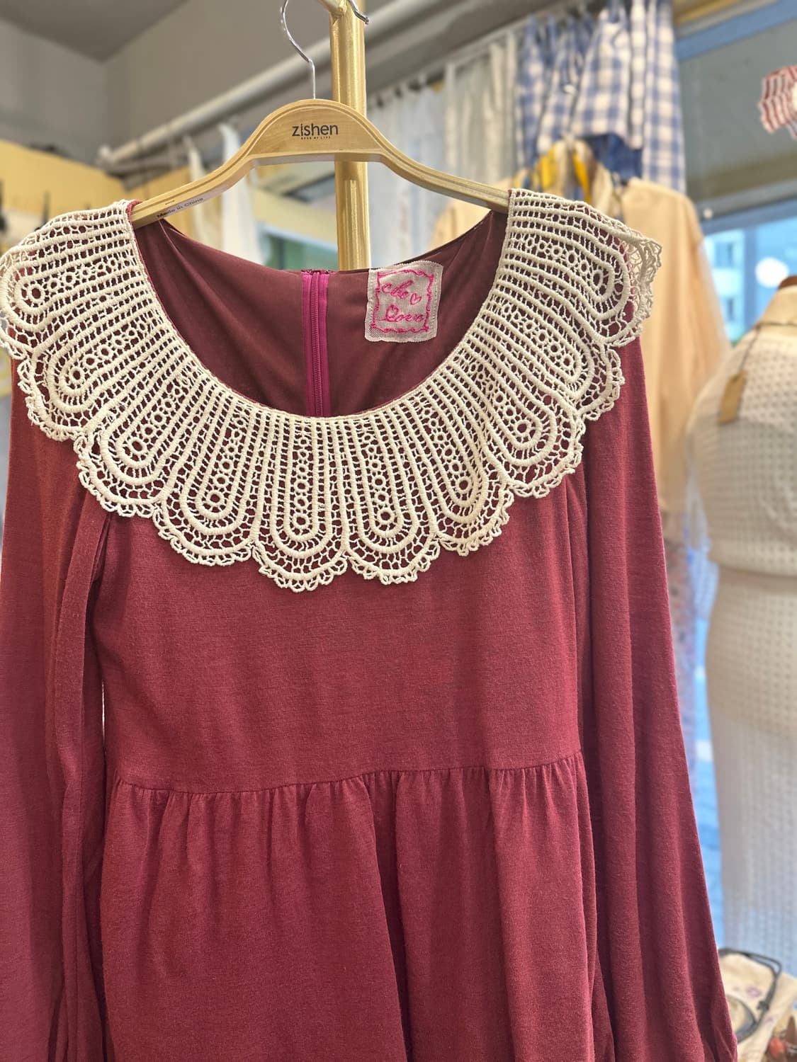 모리룩 레이스카라원피스 상품이미지2