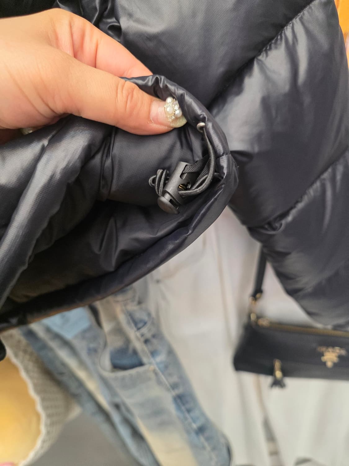 노스페이스 눕시 숏패딩 크롭패딩 블랙 L 상품이미지5