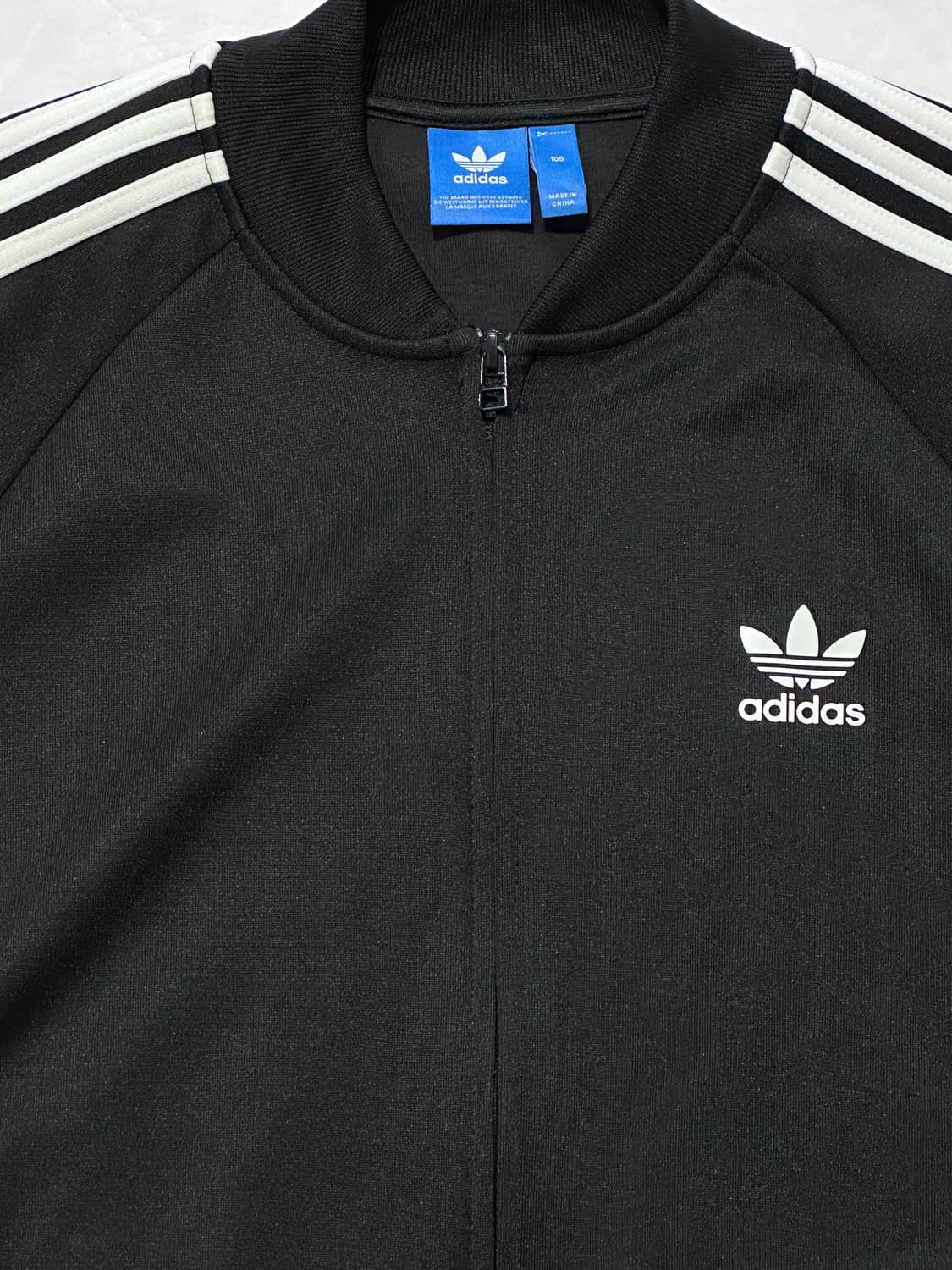 Adidas 블랙 삼선 트랙탑 (오리지널 져지) 상품이미지2