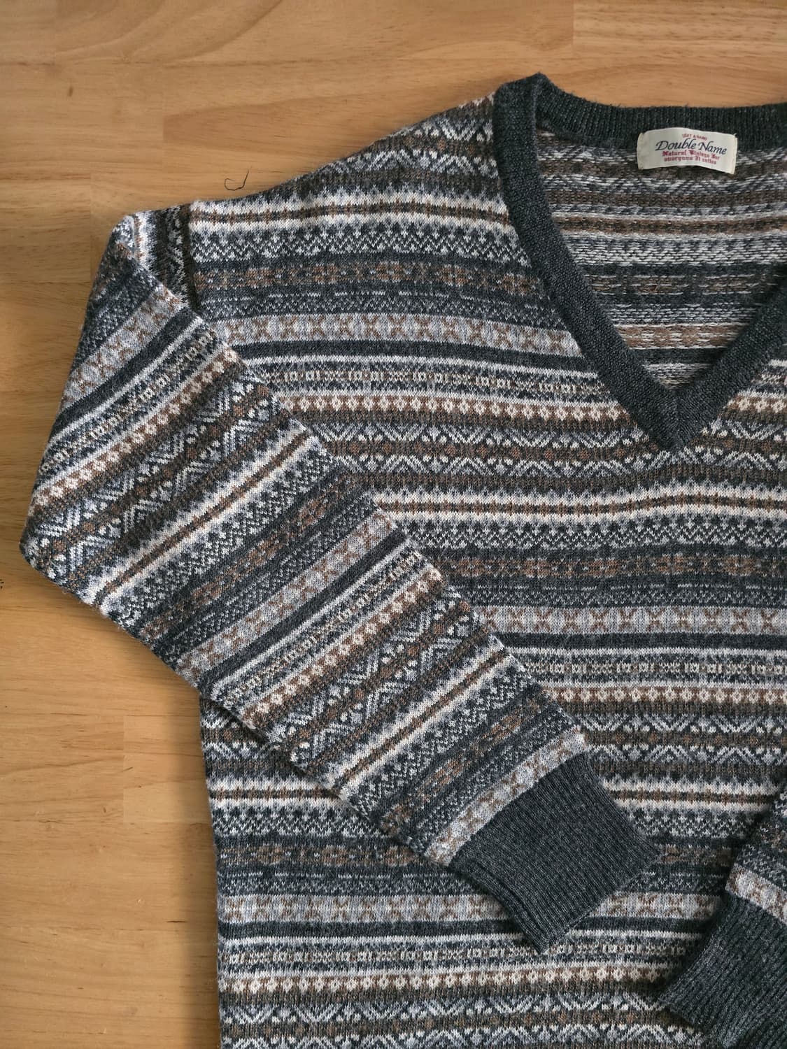 울블렌드 페어아일 V넥 니트 상품이미지2