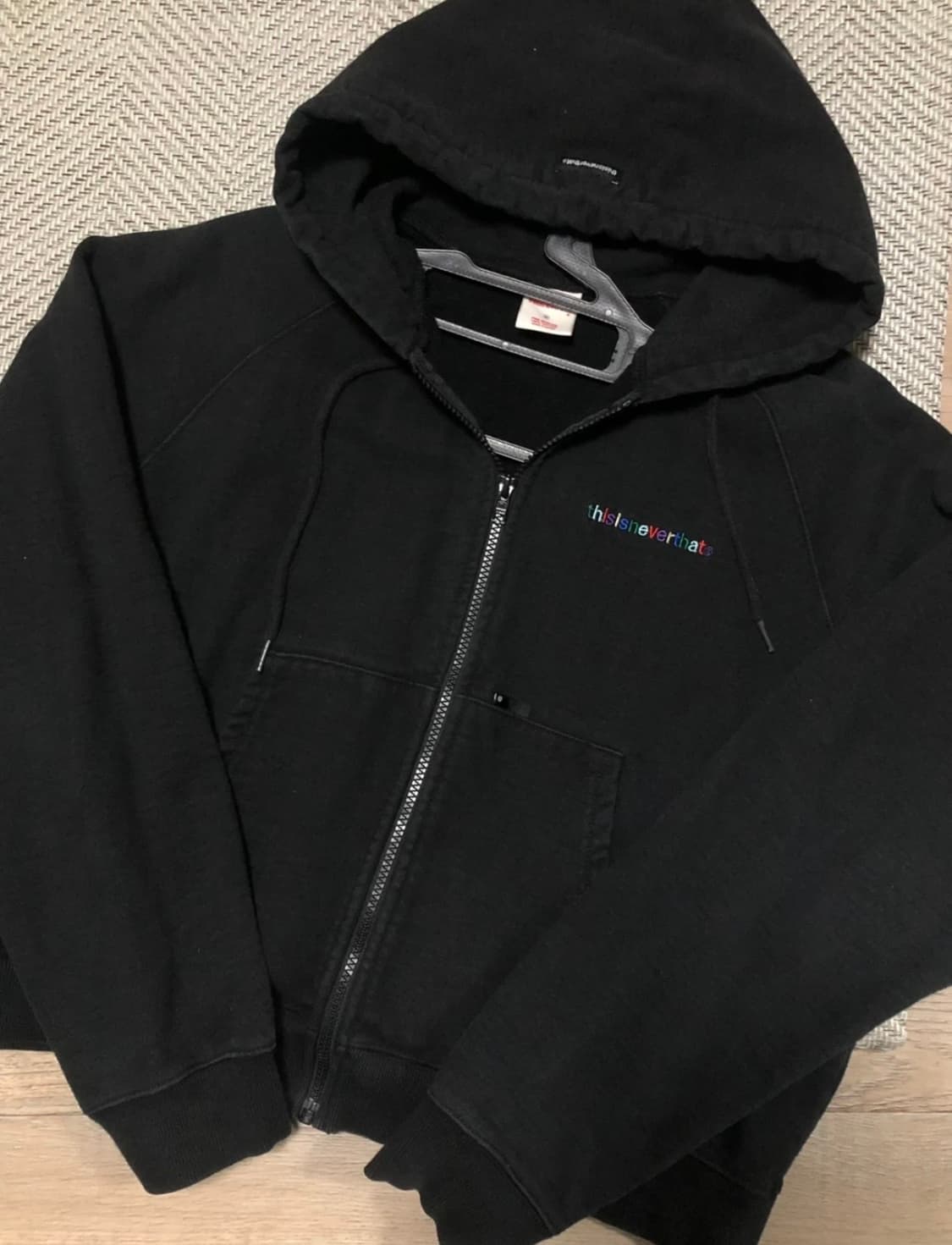 빈티지 Thisisneverthat 블랙 후드집업 M 상품이미지1