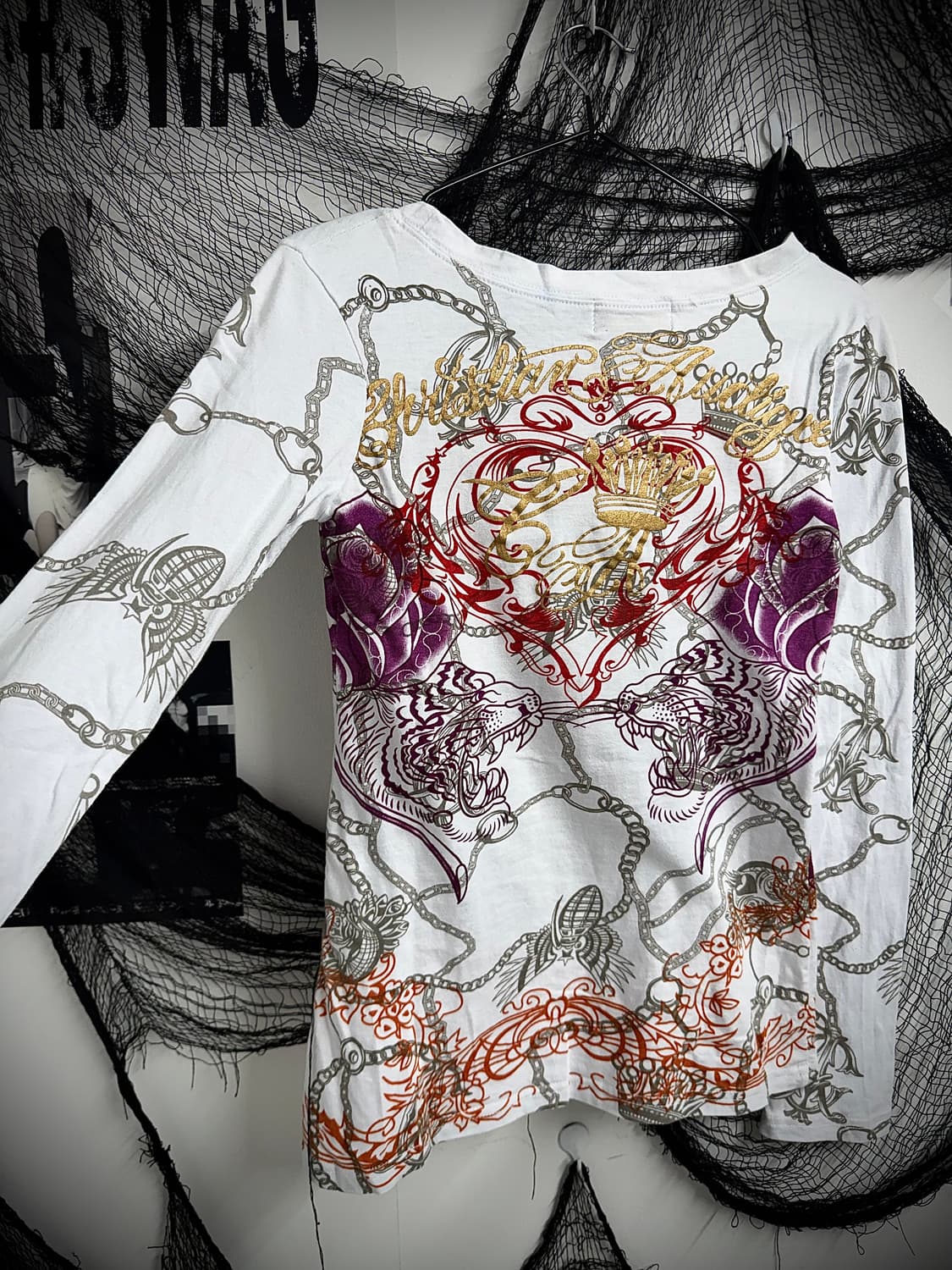 Christian audigier printing longsleeve 상품이미지4