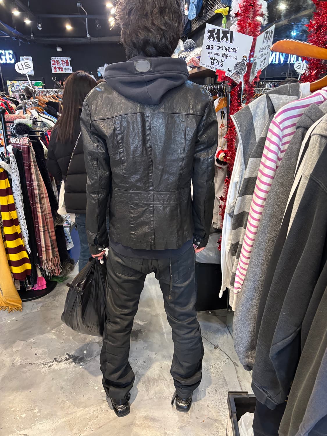 인카❌ 빈티지 주름가공 태닝 램스킨 자켓 상품이미지6