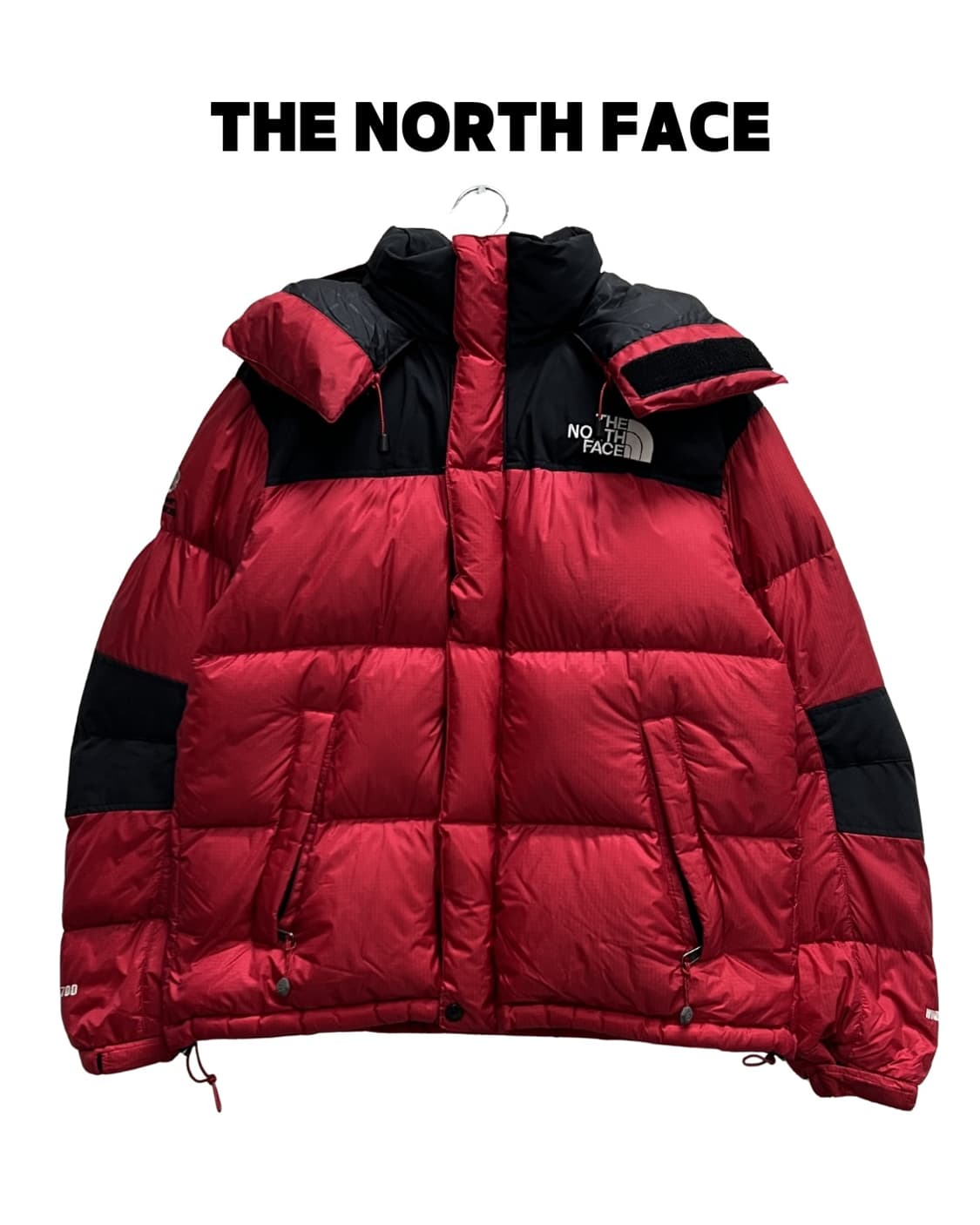 노스페이스 윈드스토퍼 드롭 700필 구스다운 패딩 자켓 레드 상품이미지1