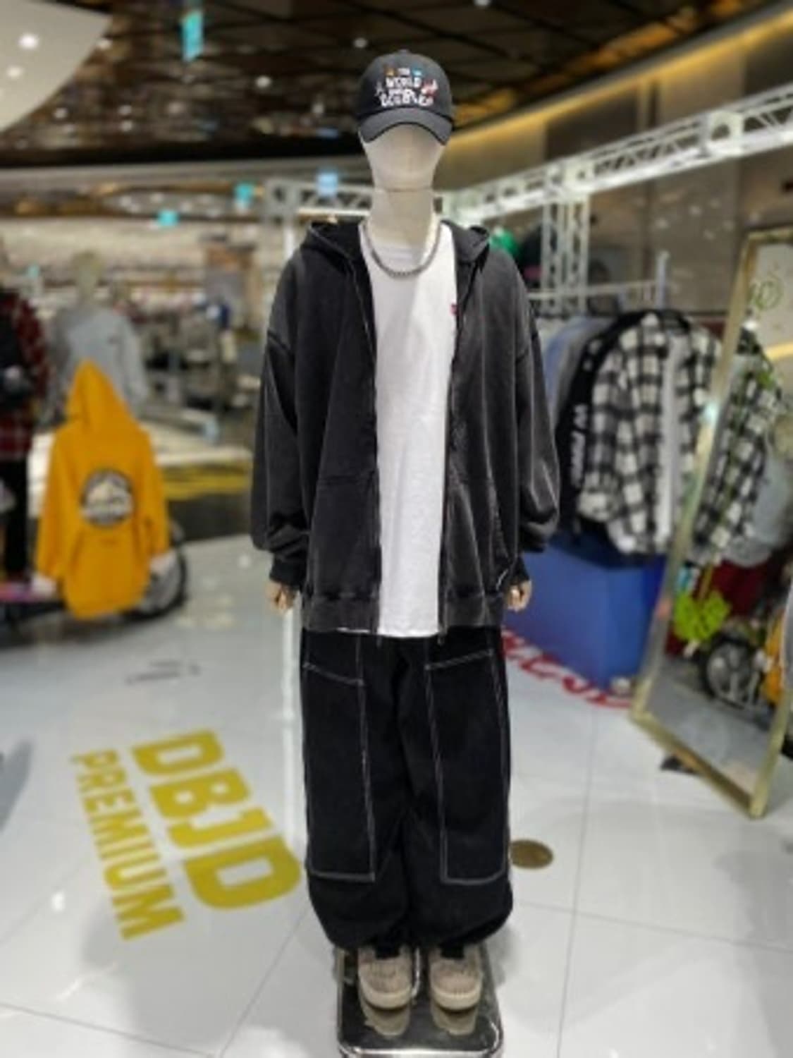 더블제이디 피그쭈리 오버핏 후드집업 남친룩 교복템 상품이미지1