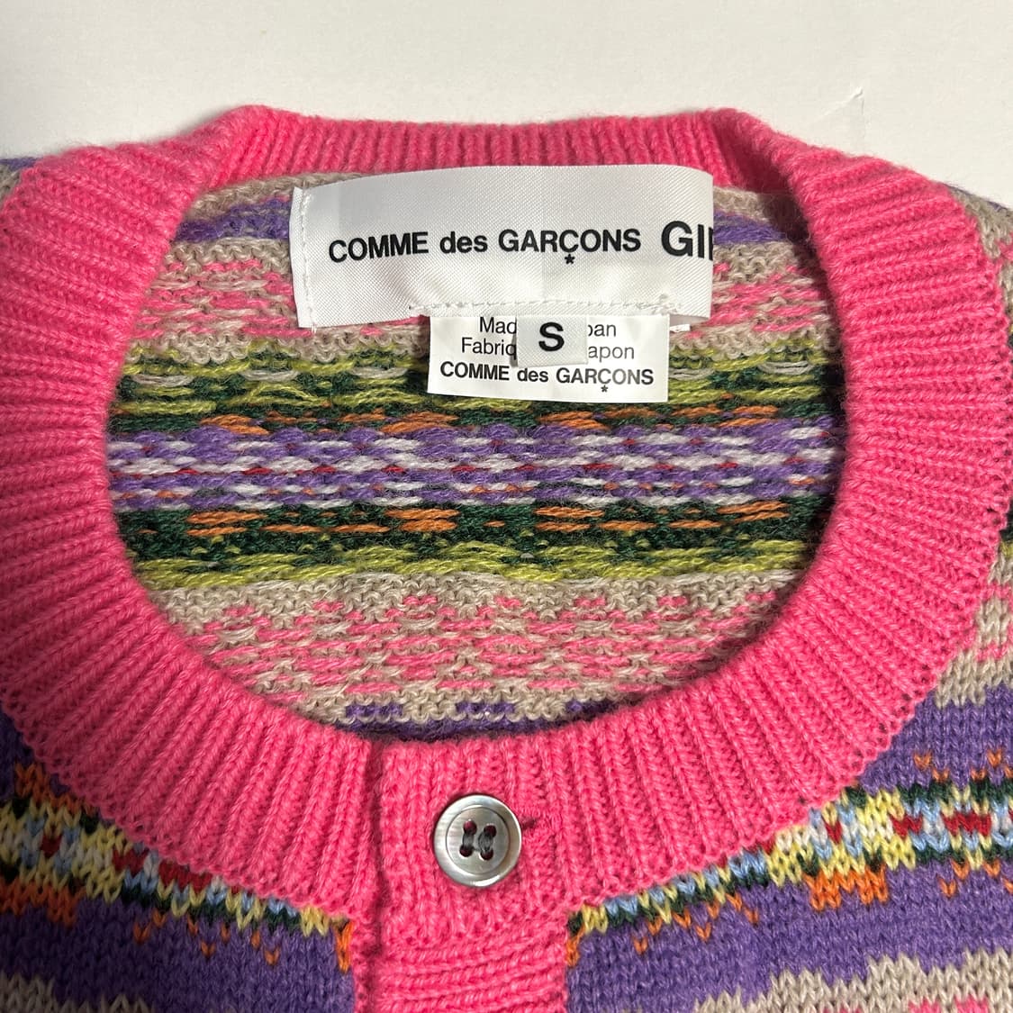 꼼데가르송 걸 comme  girl fair isle 울 가디건 상품이미지6