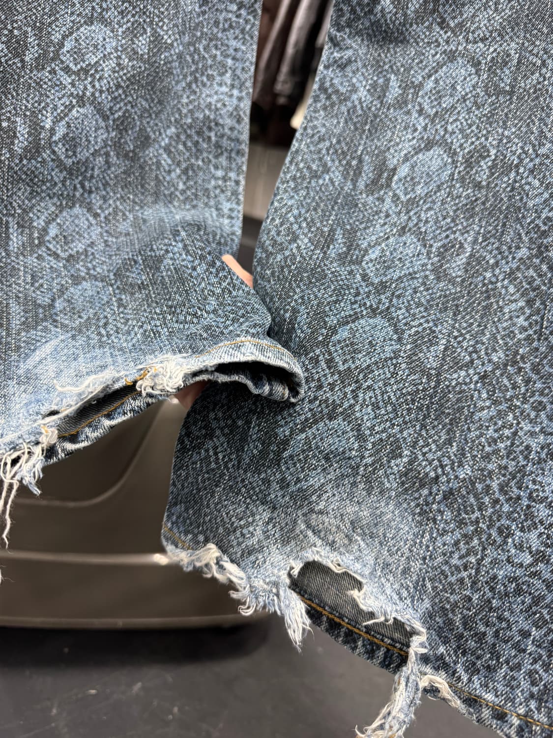 카라쿠리 타마시 오리엔탈 뱀피 데님팬츠 상품이미지7