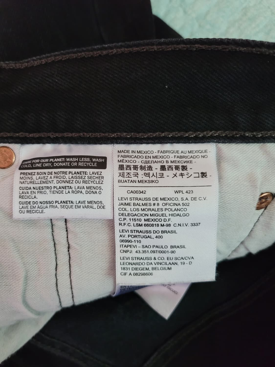 리바이스 501 오리지널 레귤러스트레이트 빈티지블랙진 32사이즈 상품이미지4