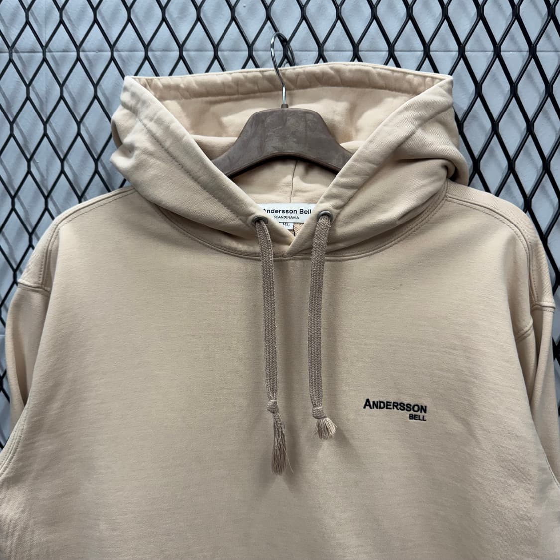 16S/S 앤더슨 벨 스웻셔츠 후드 원더러스트 빅 프린팅 디테일 베이지 상품이미지3