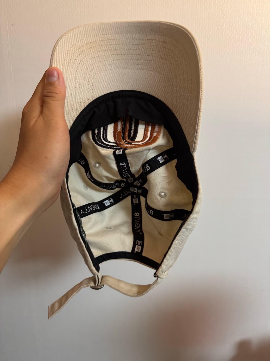 OTTO958 오또 뉴에라 볼캡 모자 아이보리 상품이미지5