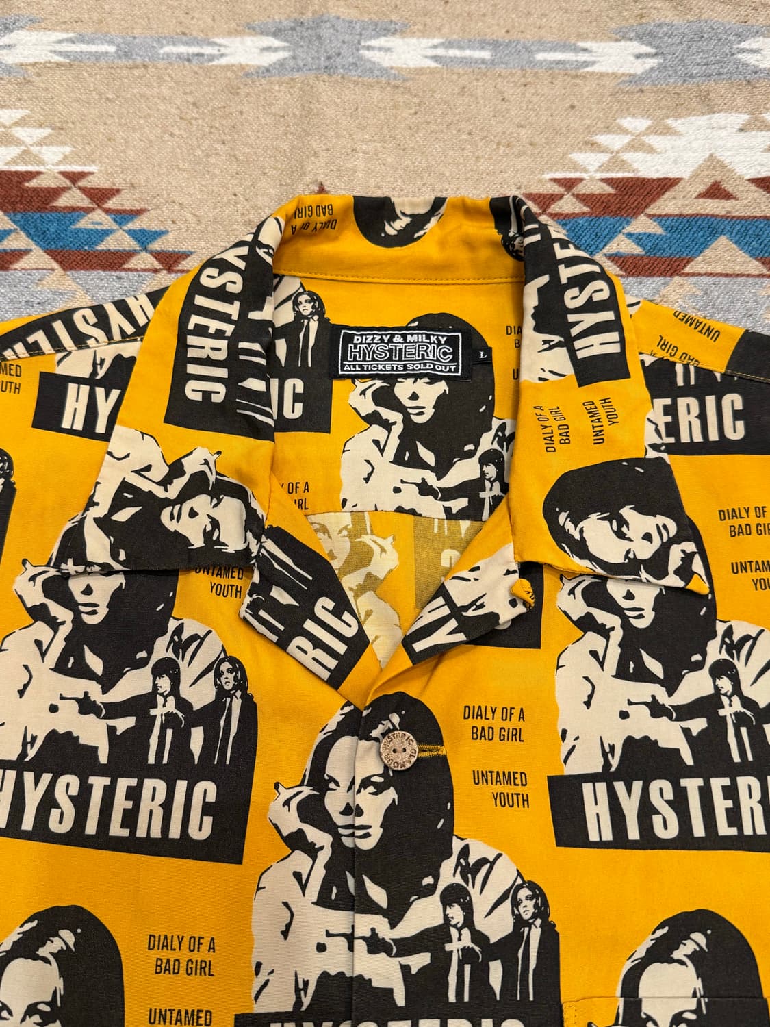 [L] 히스테릭글래머 픽션 알로하 셔츠 옐로우  상품이미지2