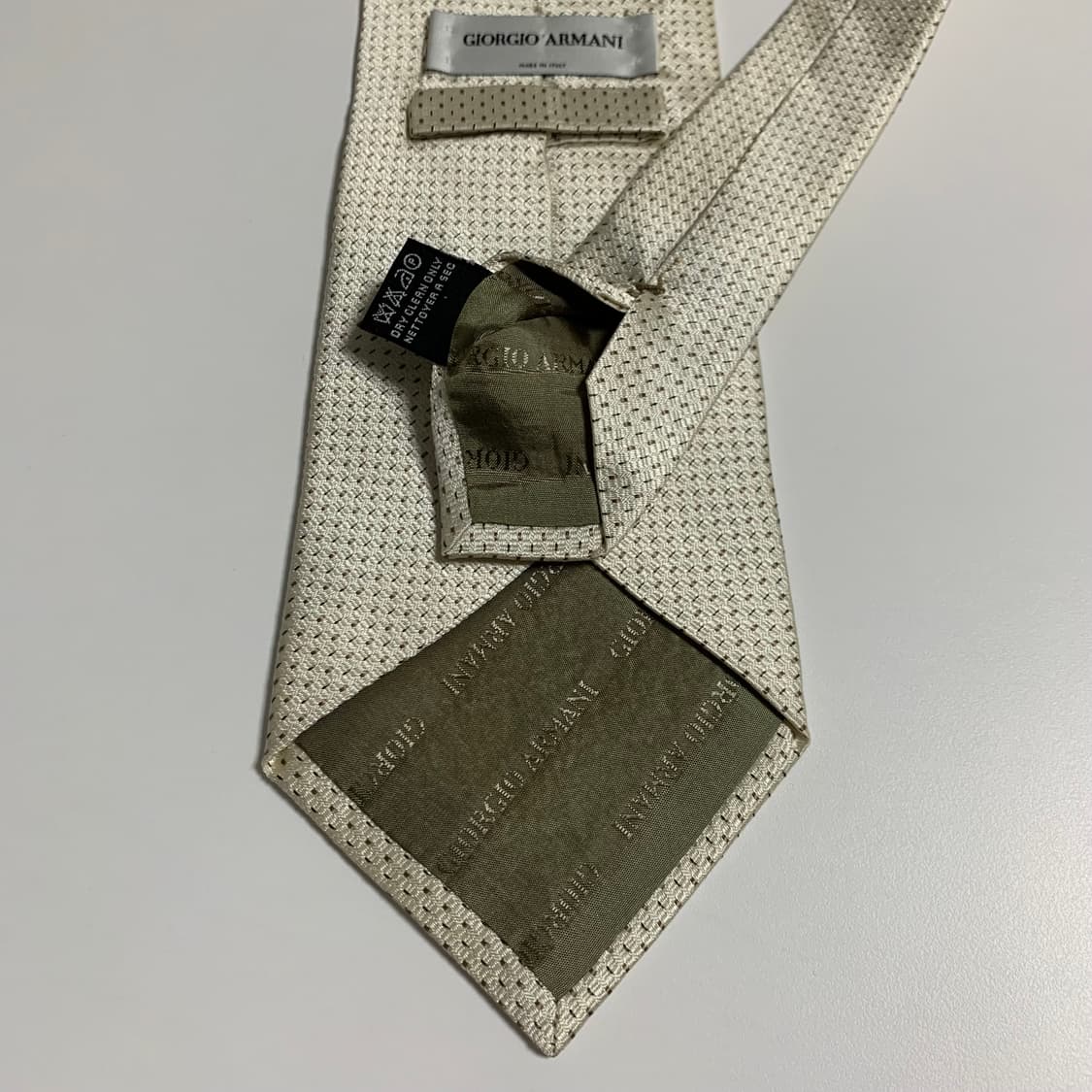 조르지오 알마니 명품넥타이 화이트컬러 100실크 A+등급 상품이미지6