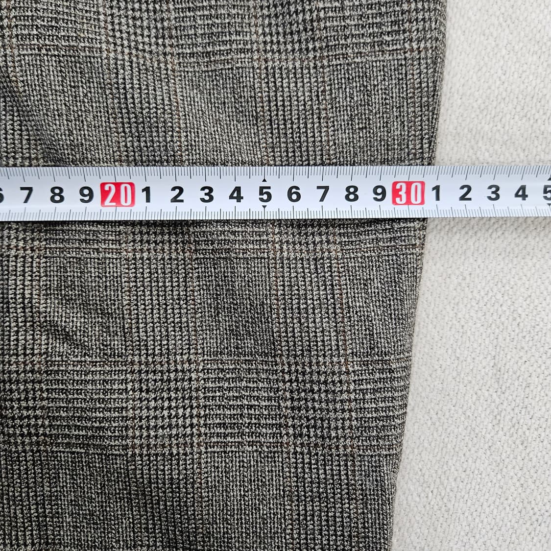 [92-106] 갤럭시 투턱 체크패턴 울100% 팬츠 0120Y2 상품이미지8