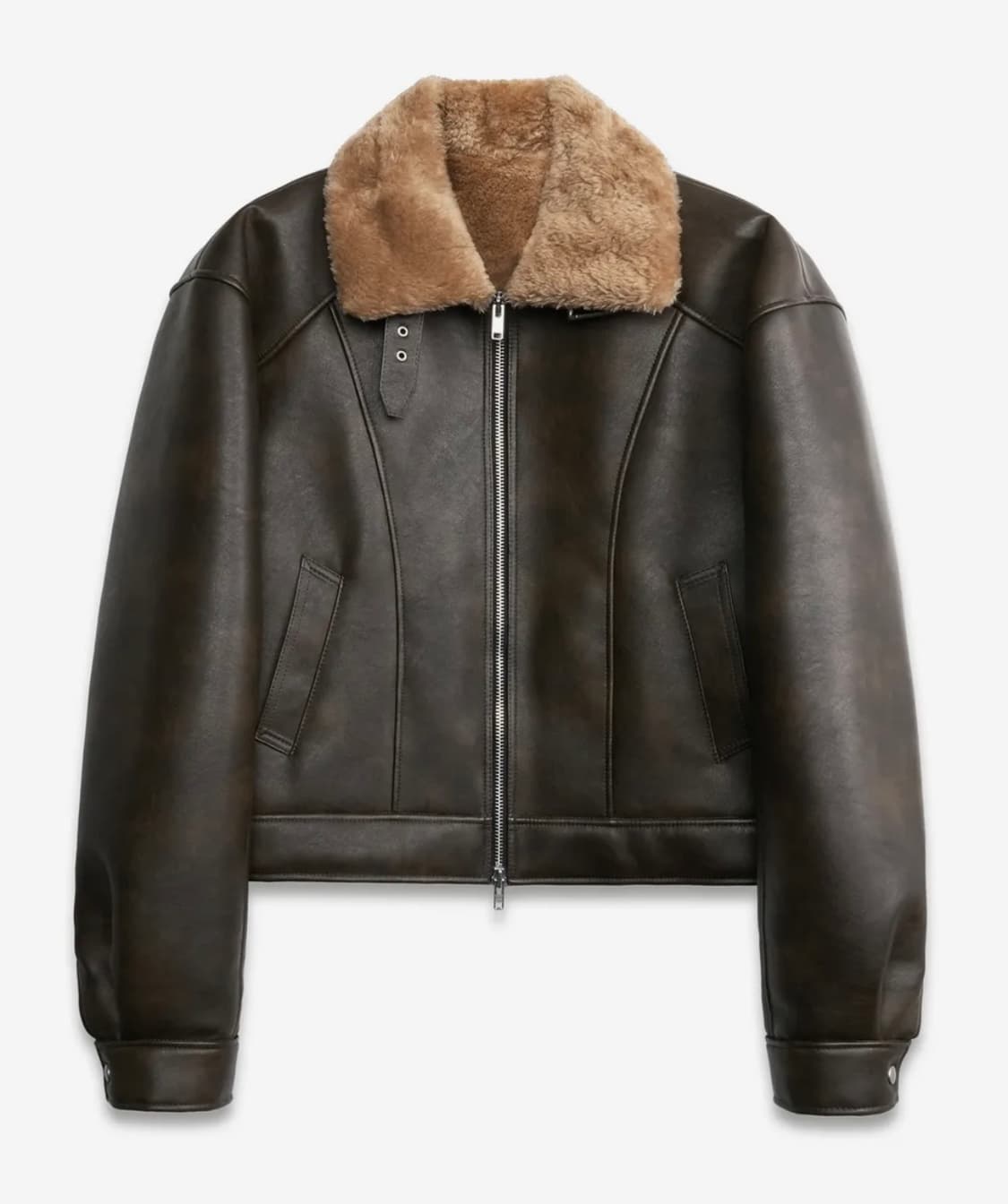 (새상품/XL) 도프제이슨 콘트라스트 무톤 자켓 KHAKI BROWN 상품이미지1