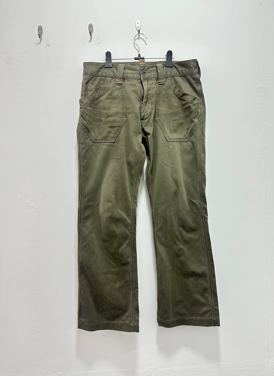 EDWIN flare back strap khaki pants 상품이미지7