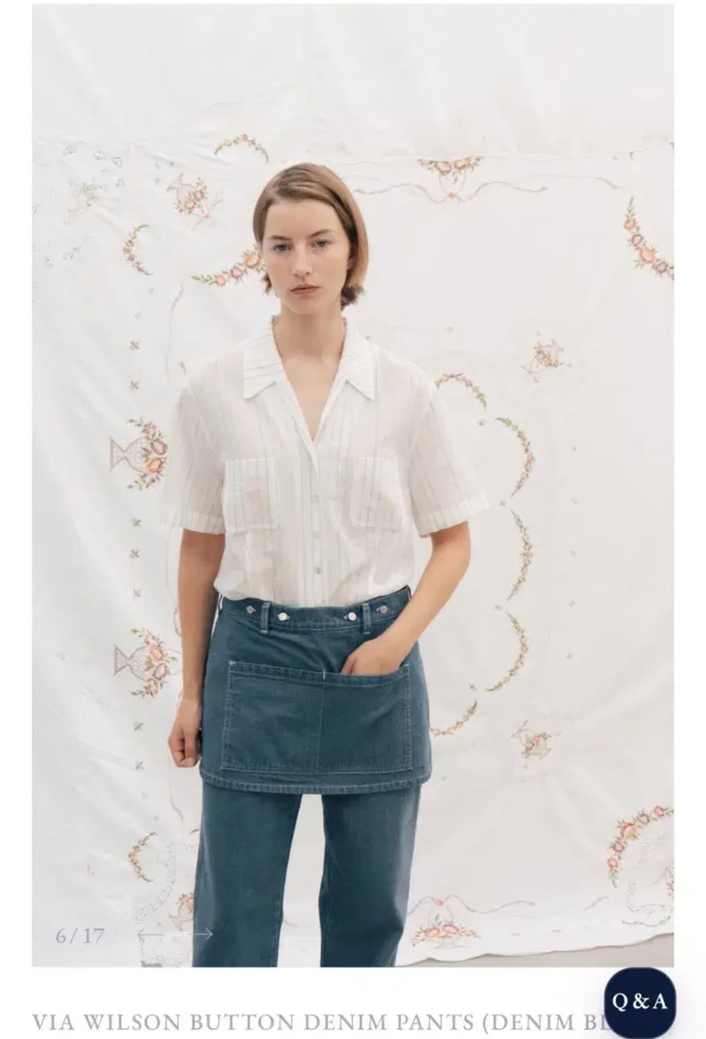 비아플레인 VIA WILSON BUTTON DENIM PANTS s사이즈 상품이미지8