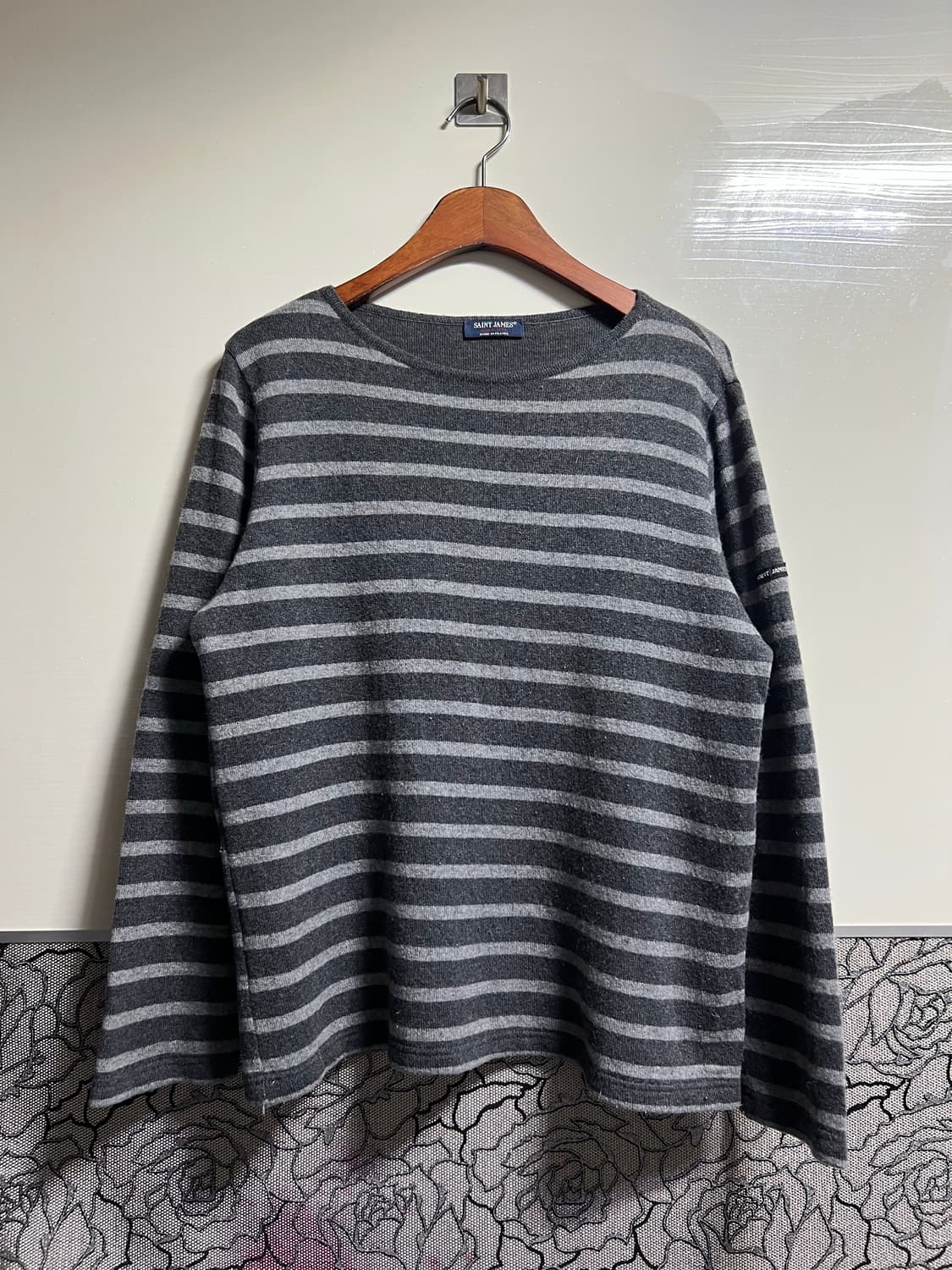 세인트제임스 스트라이프 울 긴팔 티셔츠 상품이미지1