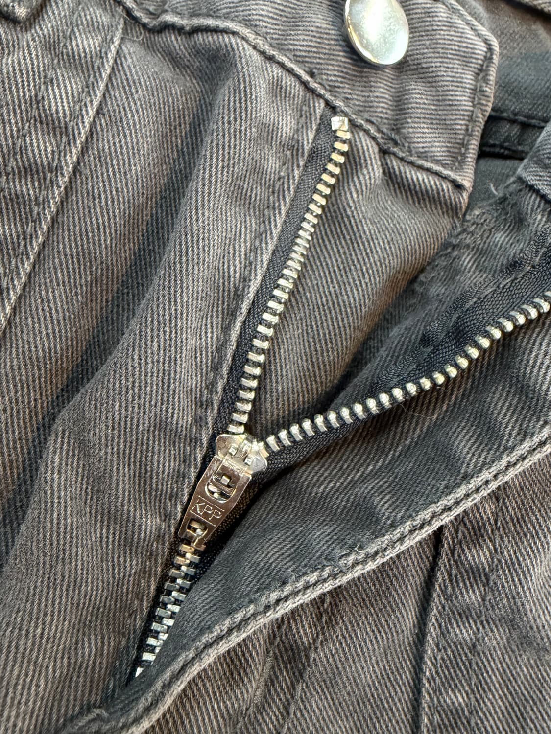 OOT 블랙 워크웨어 카펜터 데님 팬츠 흑청 와이드 벌룬 상품이미지6