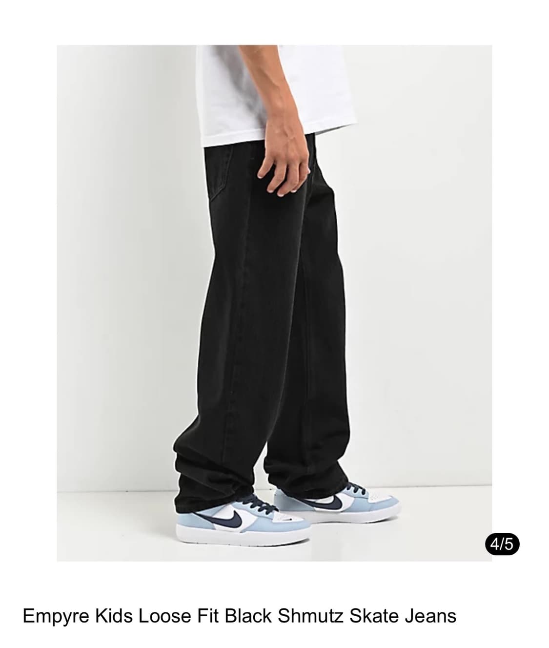 엠파이어 루즈핏 스케이트 바지 블랙 상품이미지2