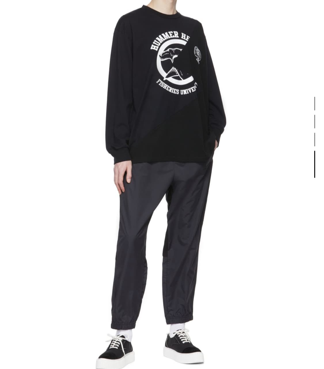 Undercoverism 블랙 나일론 캔버스 조거 팬츠 상품이미지2