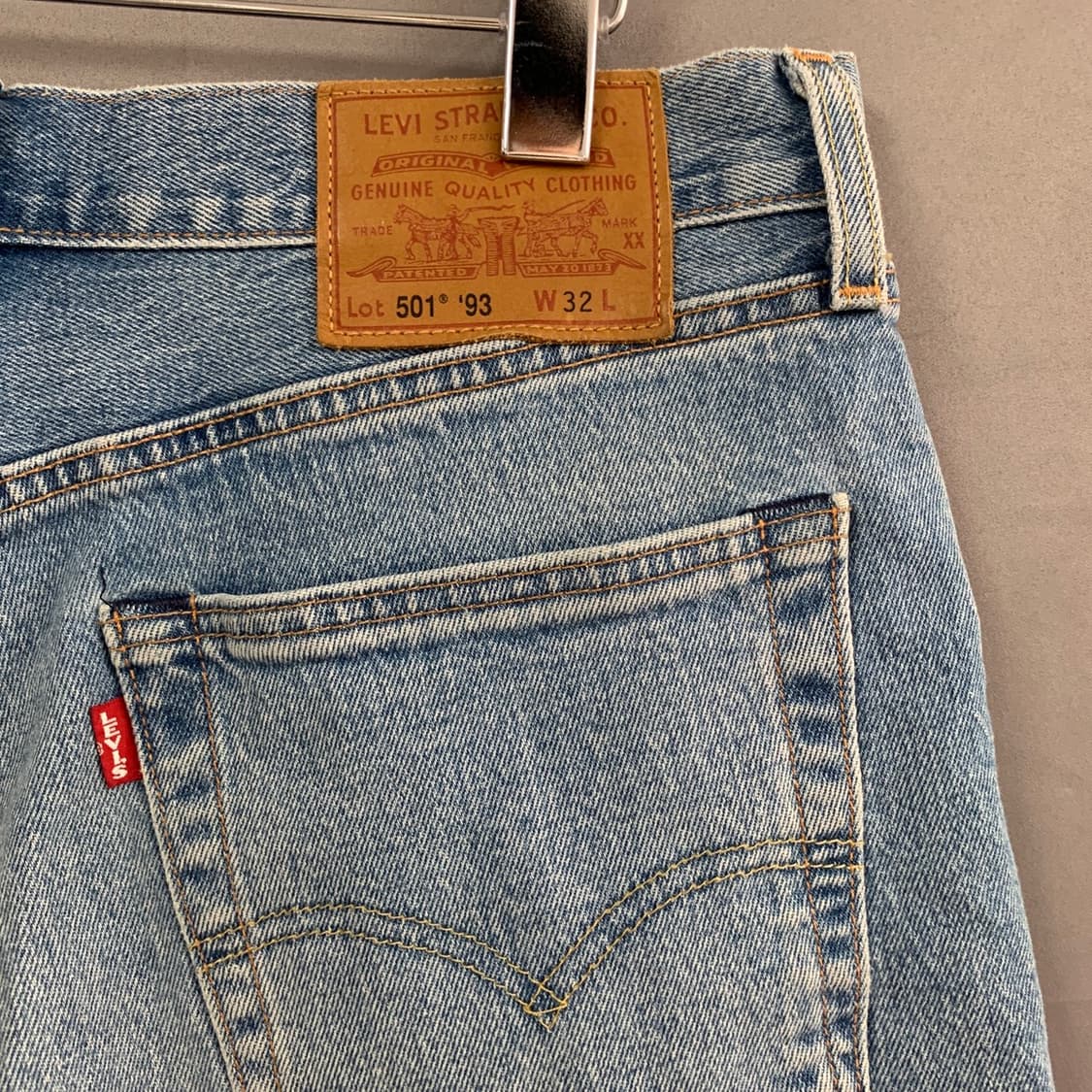 32인치 리바이스 501 93 프리미엄 컷오프 데님 쇼츠 청반바지 상품이미지3