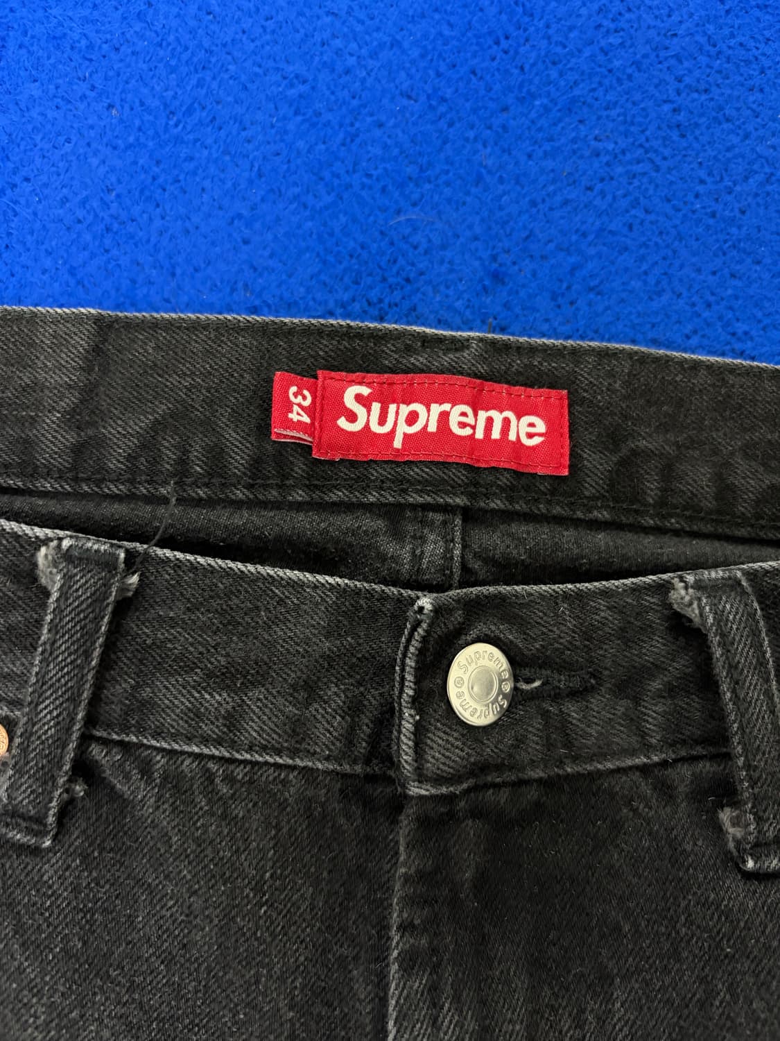 슈프림 배기 셀비지 진 리지드 블랙 [34] 상품이미지3