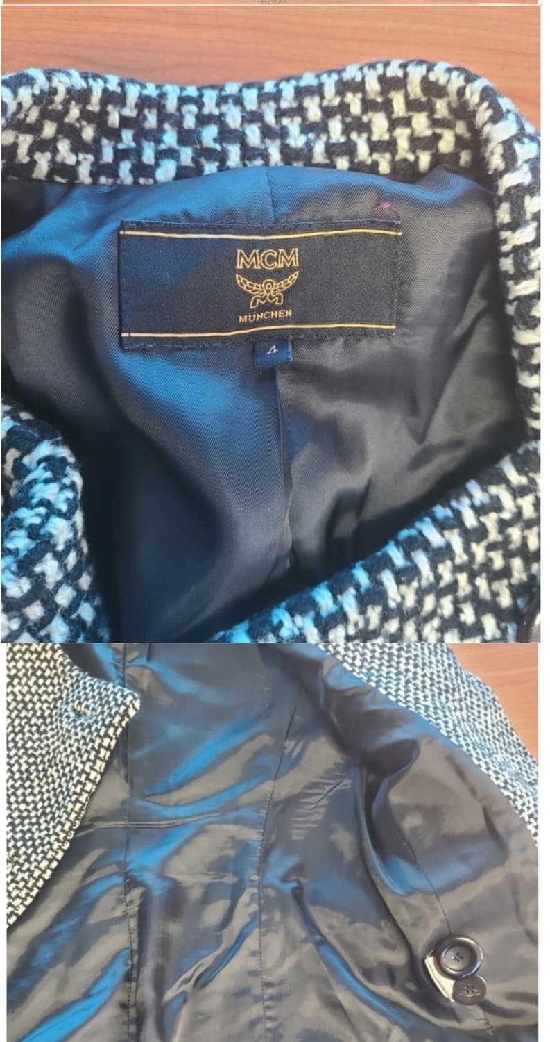 명품 MCM(정품) 여인의 향기 멋진코트 모직 헤링본디자인 레이디정장 울 상품이미지2