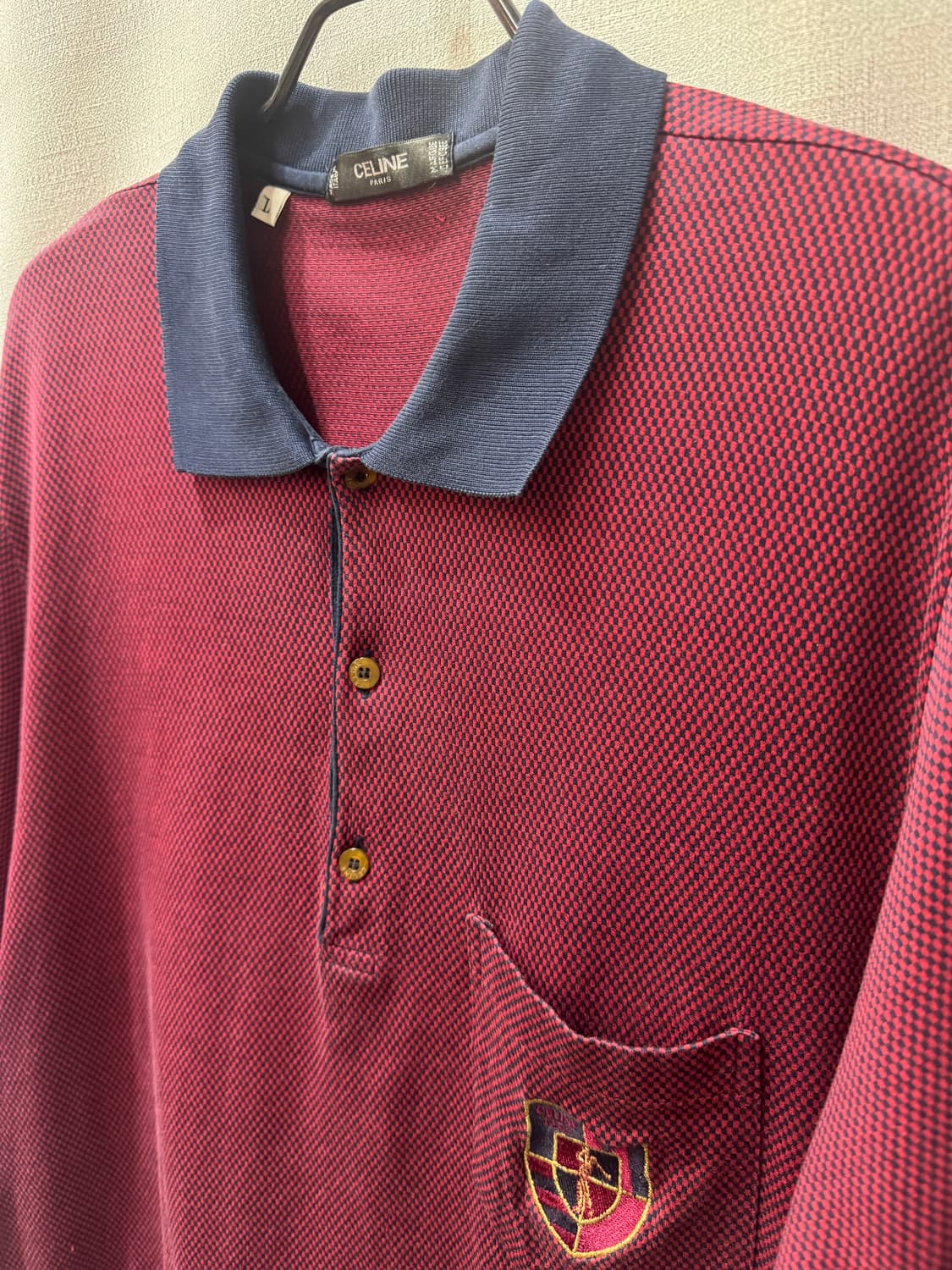 올드 이태리 셀린느 로고 원포켓 반팔카라 L(M) 상품이미지2