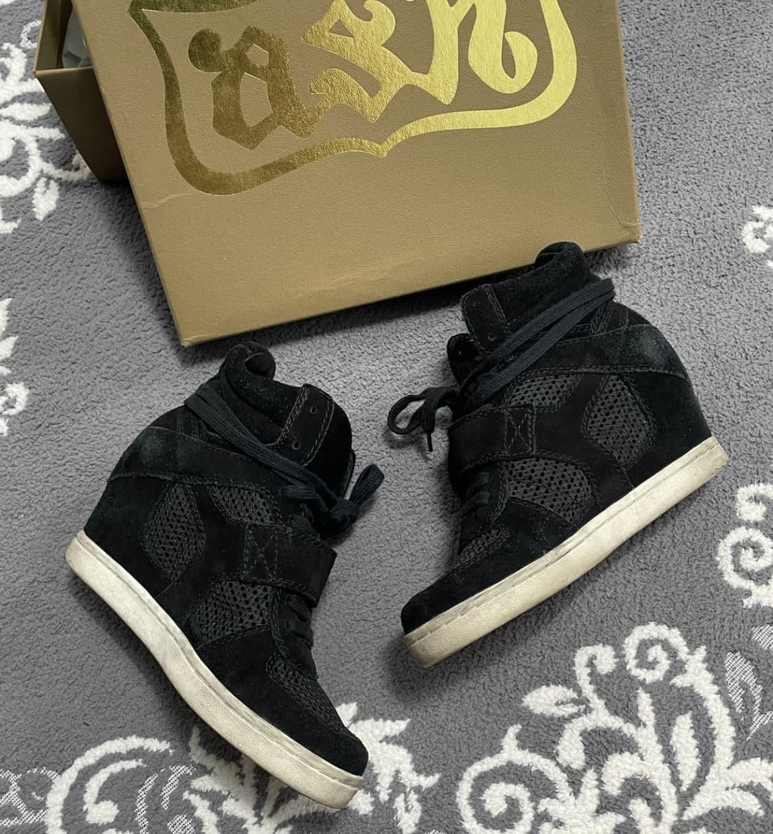 Ash 블랙 보위 웨지힐 스니커즈 상품이미지1