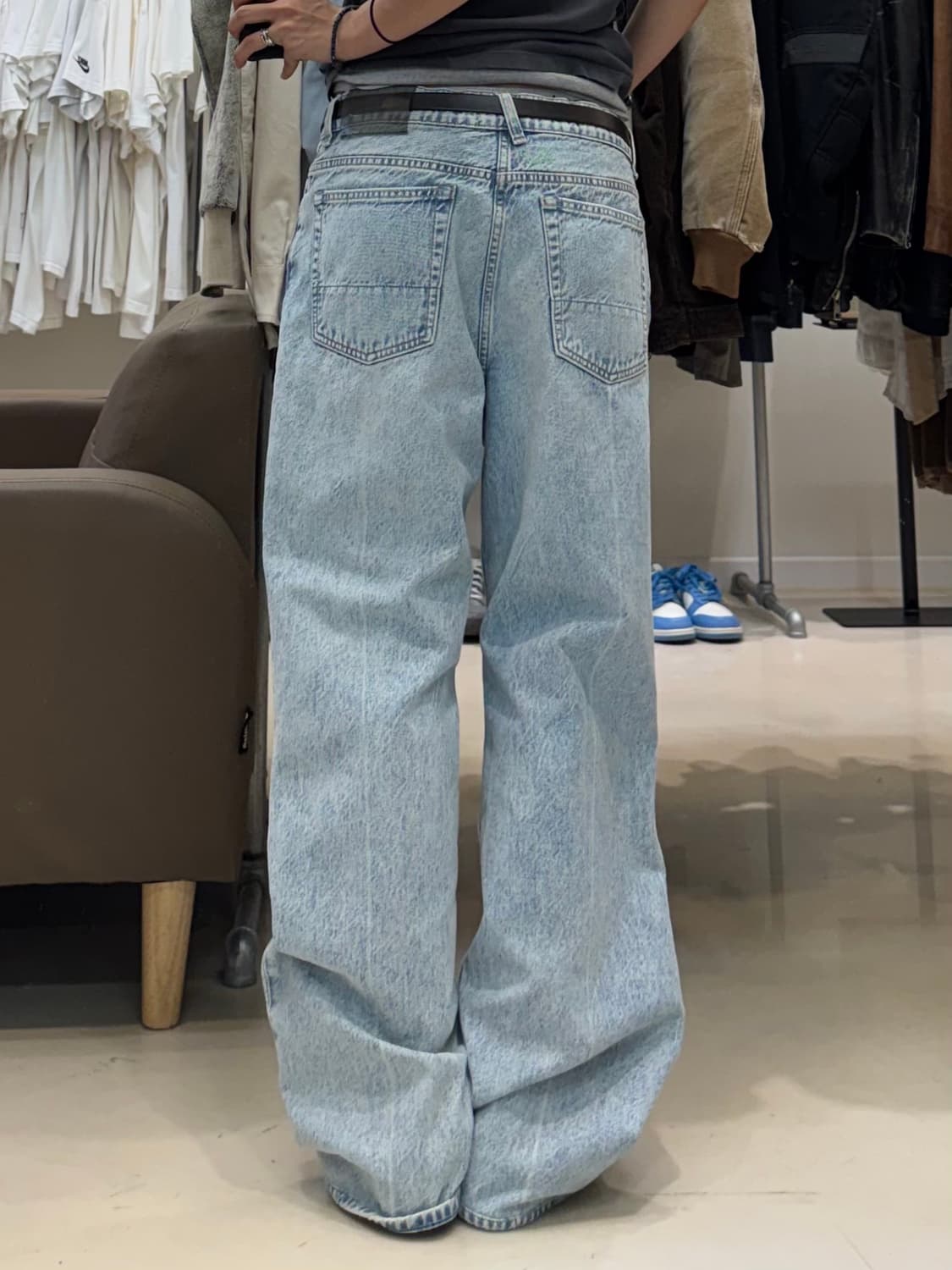 아워레가시 70s 컷 블리치 크리즈 데님 팬츠 상품이미지7