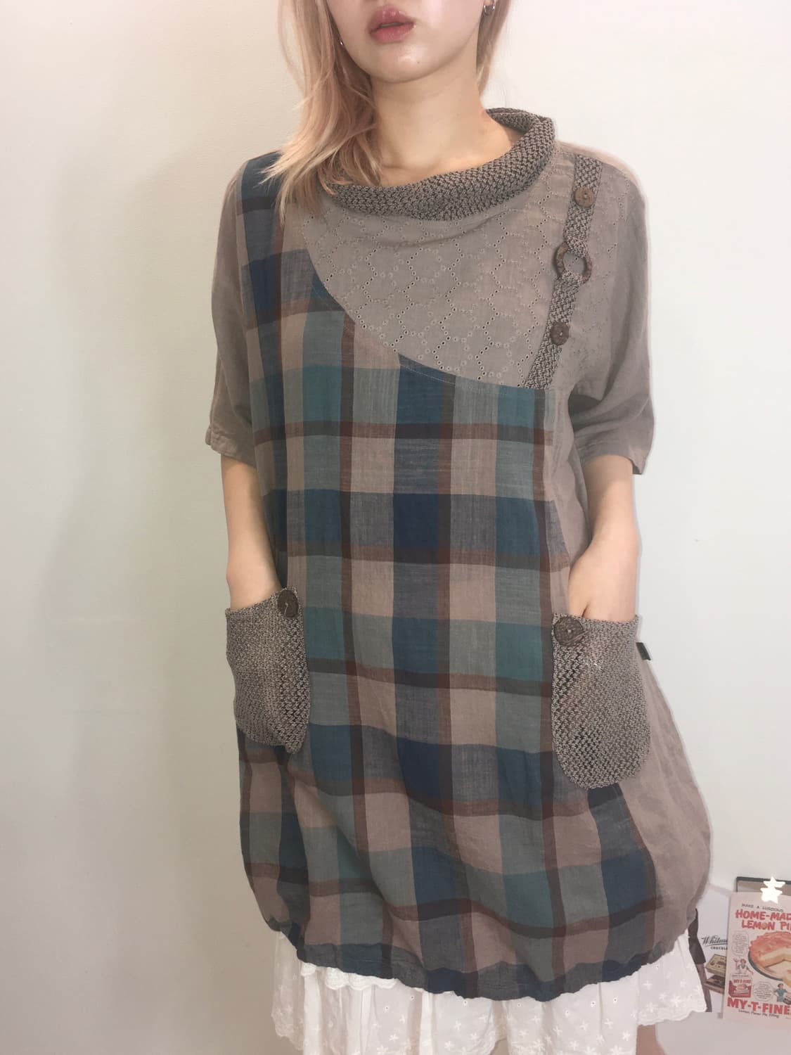 일본빈티지 모리 오리엔탈 포켓 원피스 상품이미지4