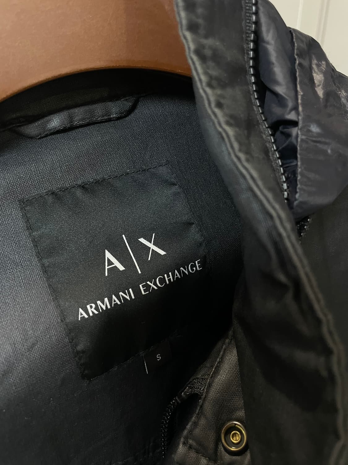 (S) 아르마니 익스체인지 ax 투웨이 락시크 린넨 코튼 블랙 자켓 상품이미지9
