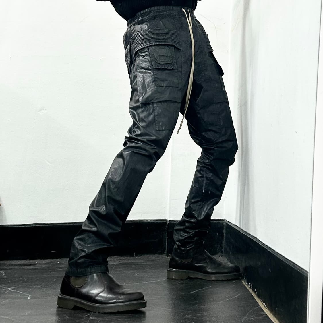 릭오웬스 코팅 태권도 카고 팬츠 상품이미지3