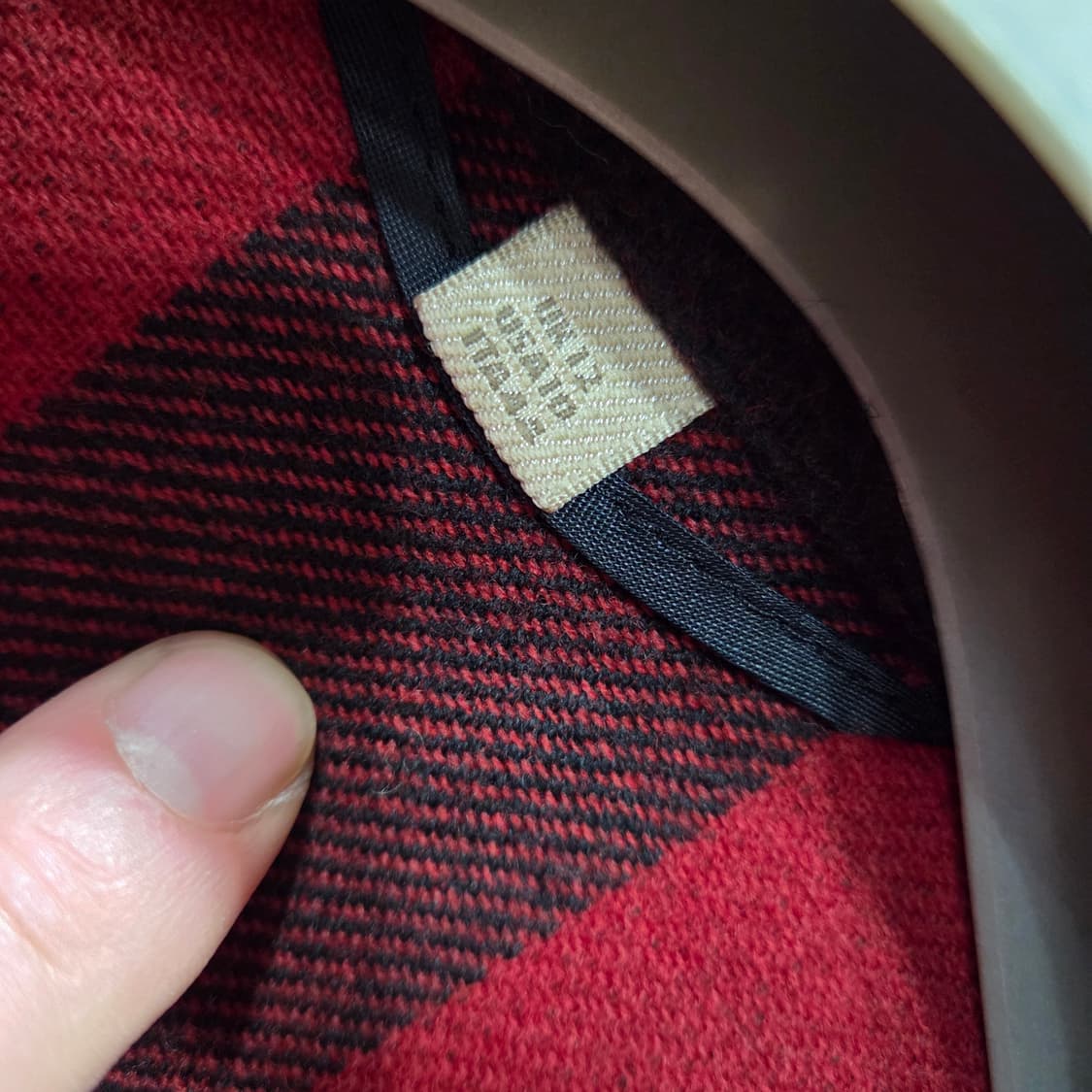 버버리 체크 롱 코트 상품이미지5