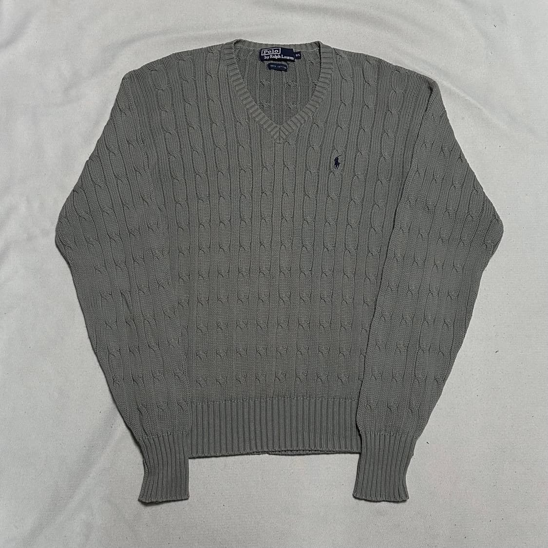 95 폴로랄프로렌 그레이 브이넥 케이블 니트  상품이미지2