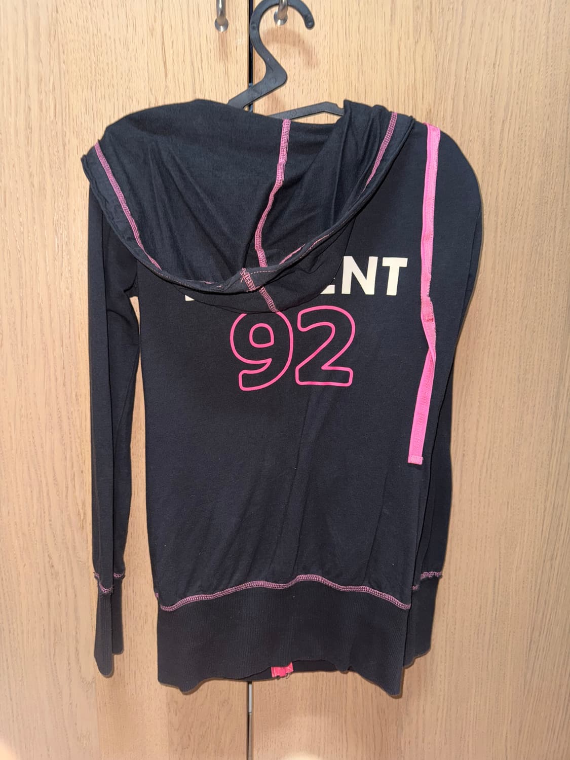 빈티지 스포티 펑크 블랙핑크 후드집업 상품이미지2