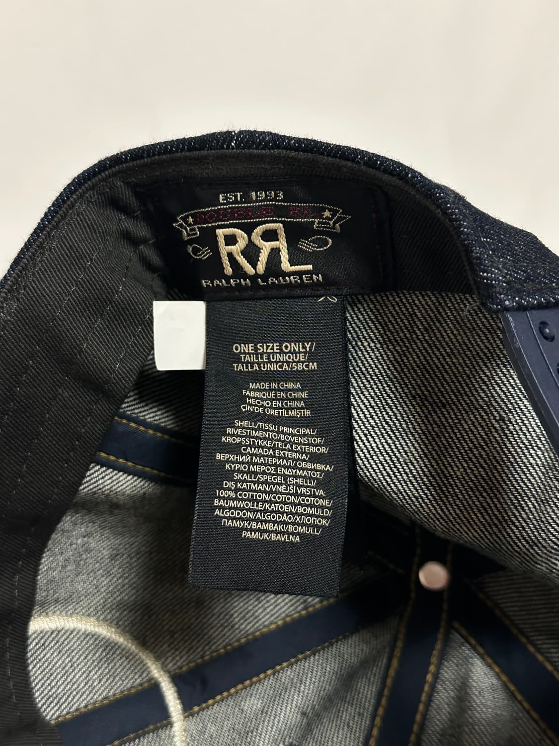 RRL 더블알엘 윙로고 인디고 데님 볼캡 상품이미지3