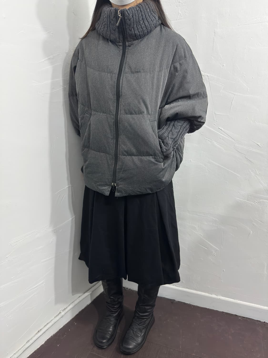 hiroko bis knit detail twoway padding 상품이미지5