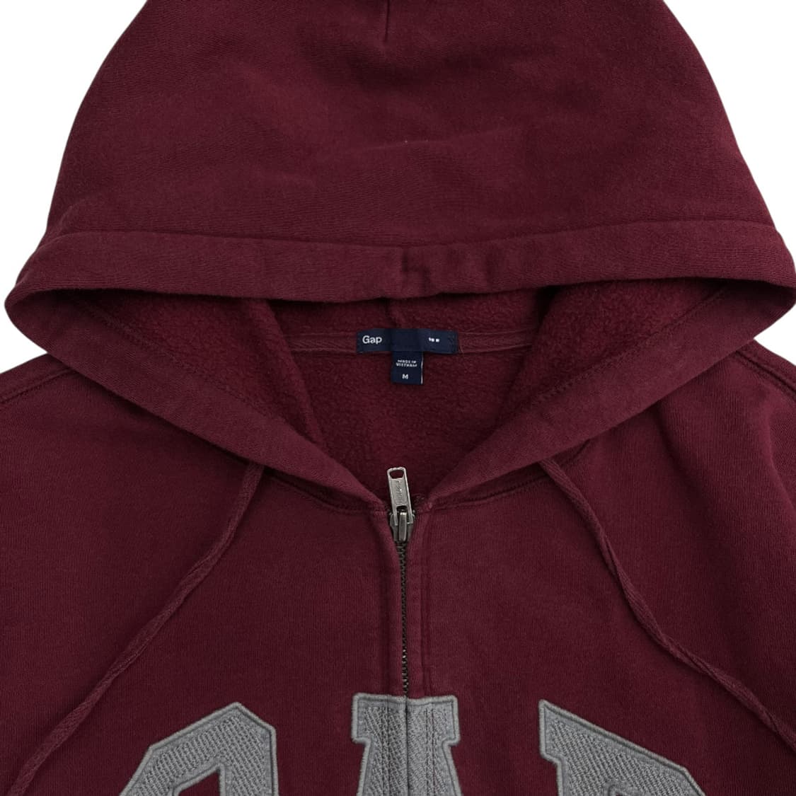  갭 센터로고 버건디 후드집업 M 상품이미지5
