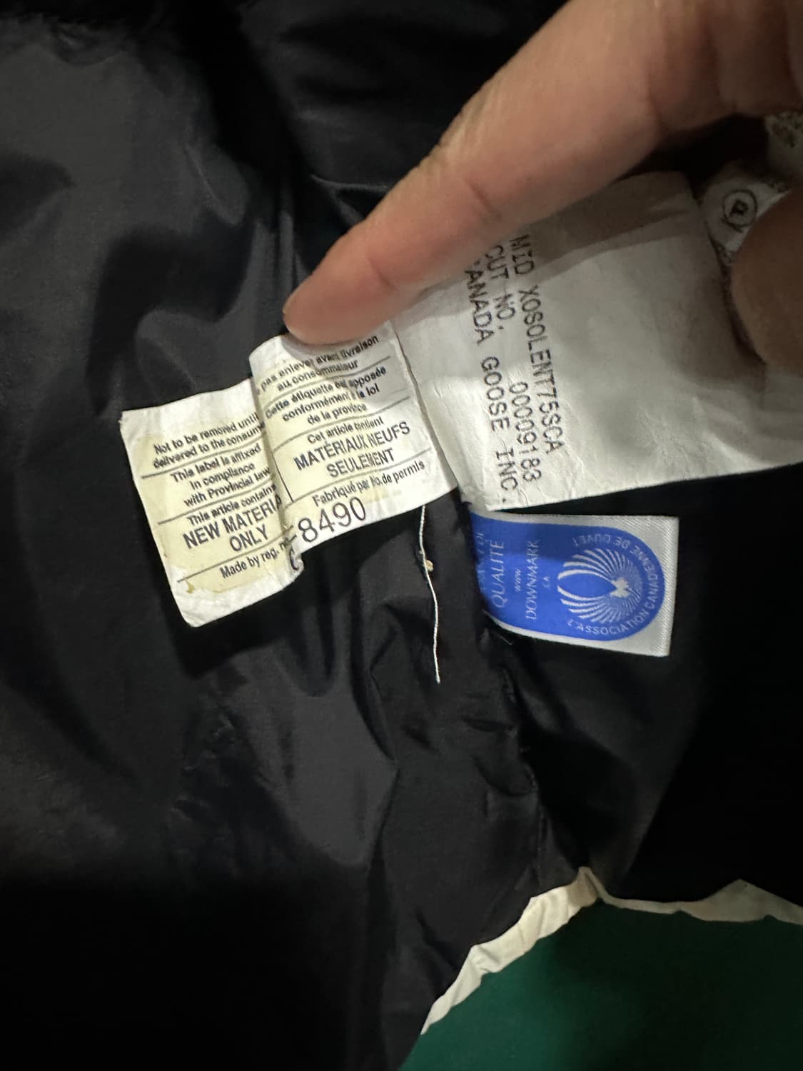 캐나다구스 매장판 패딩 아이보리 M 상품이미지7