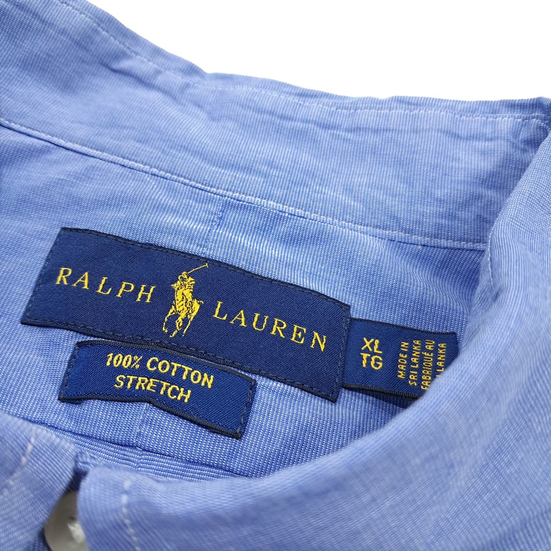 CL527 XL 폴로 코튼 스트레치 블루 셔츠 남방 상품이미지3