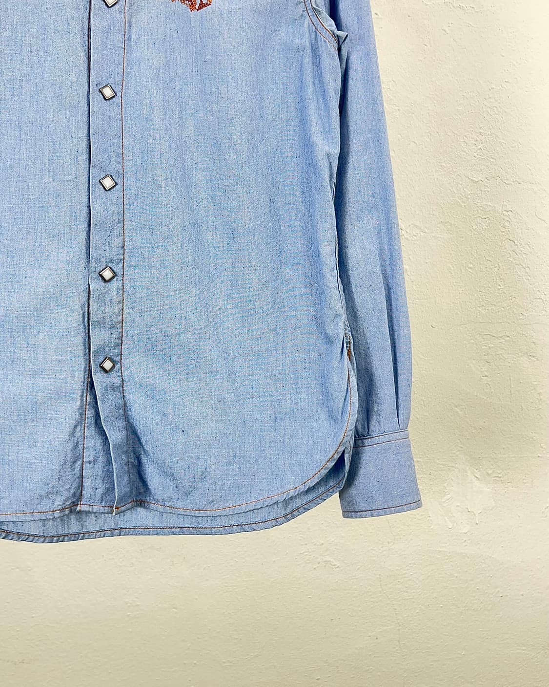 캐피탈 웨스턴 펄 스냅 요크 데님 셔츠 상품이미지5