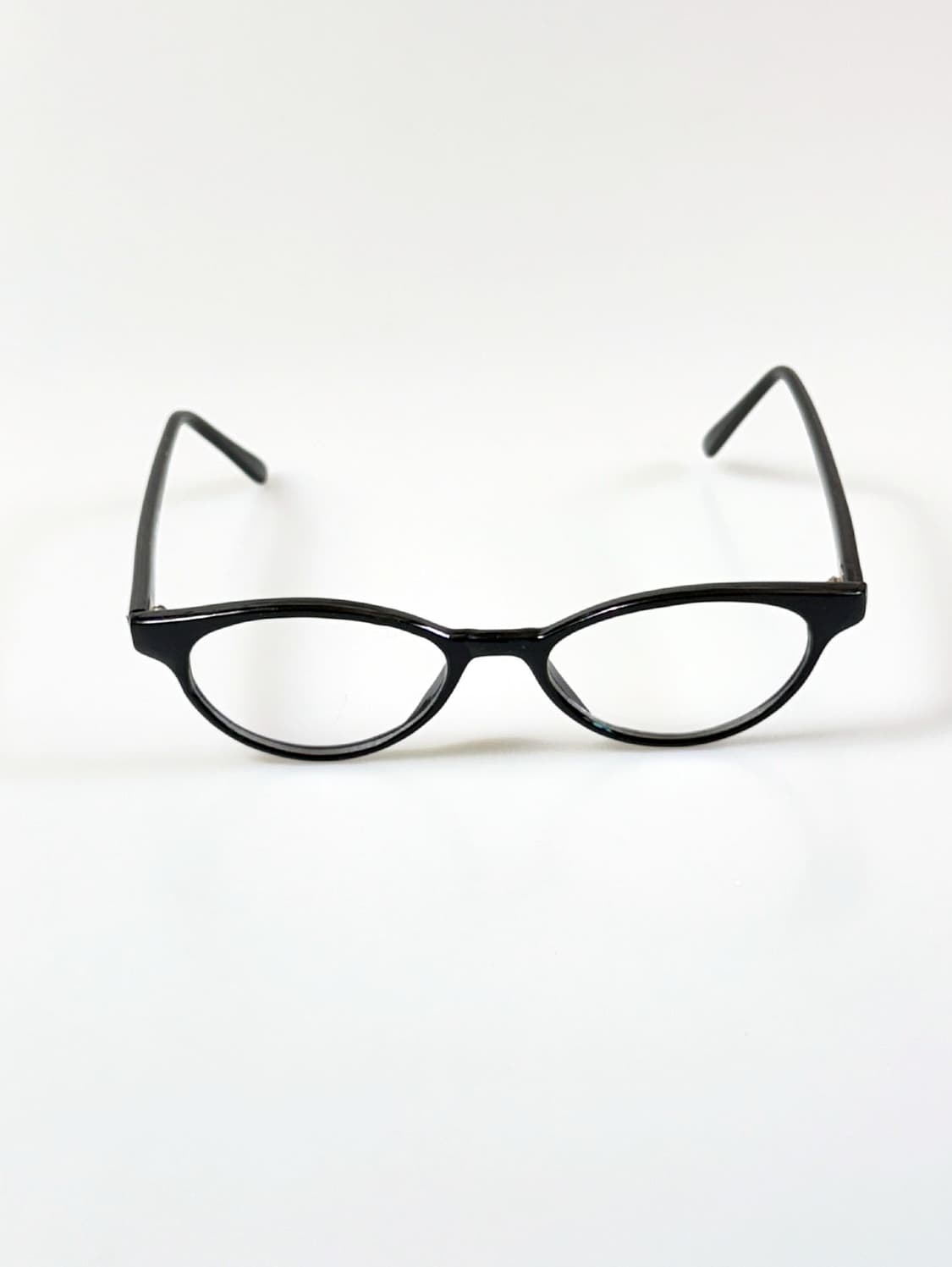 90s JOANNA 블랙 오벌 뿔테 프레임 빈티지 안경 상품이미지2