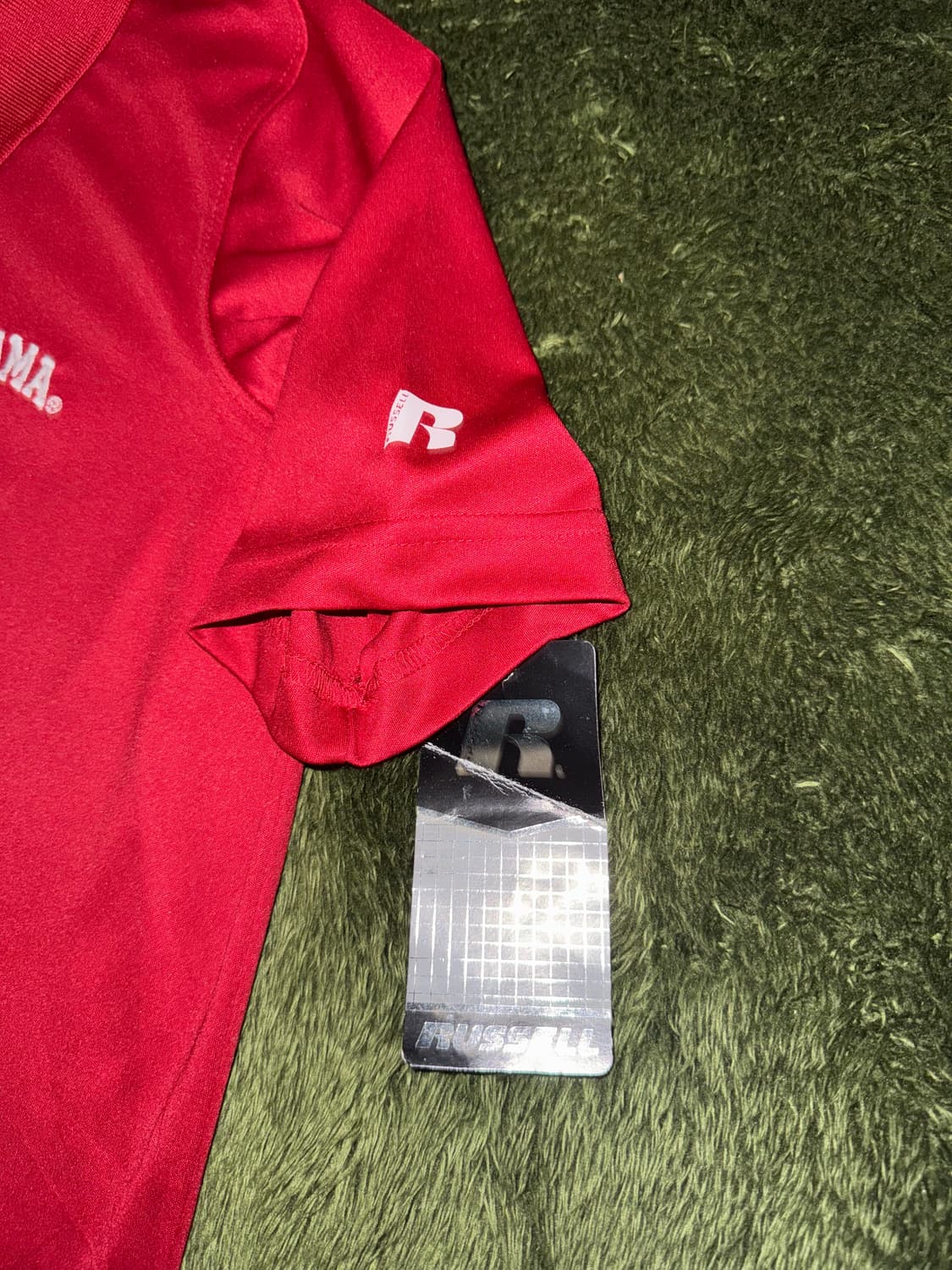 [S] Russell 러셀 애슬레틱 앨라배마 크림슨 타이드 코치 폴로 티 상품이미지3