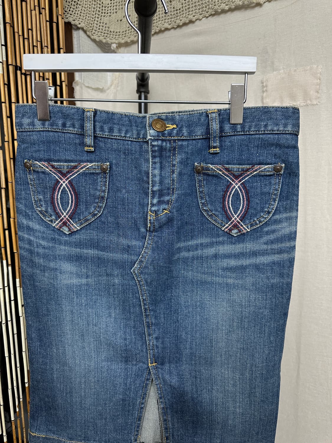 free's phrase denim skirt 상품이미지2