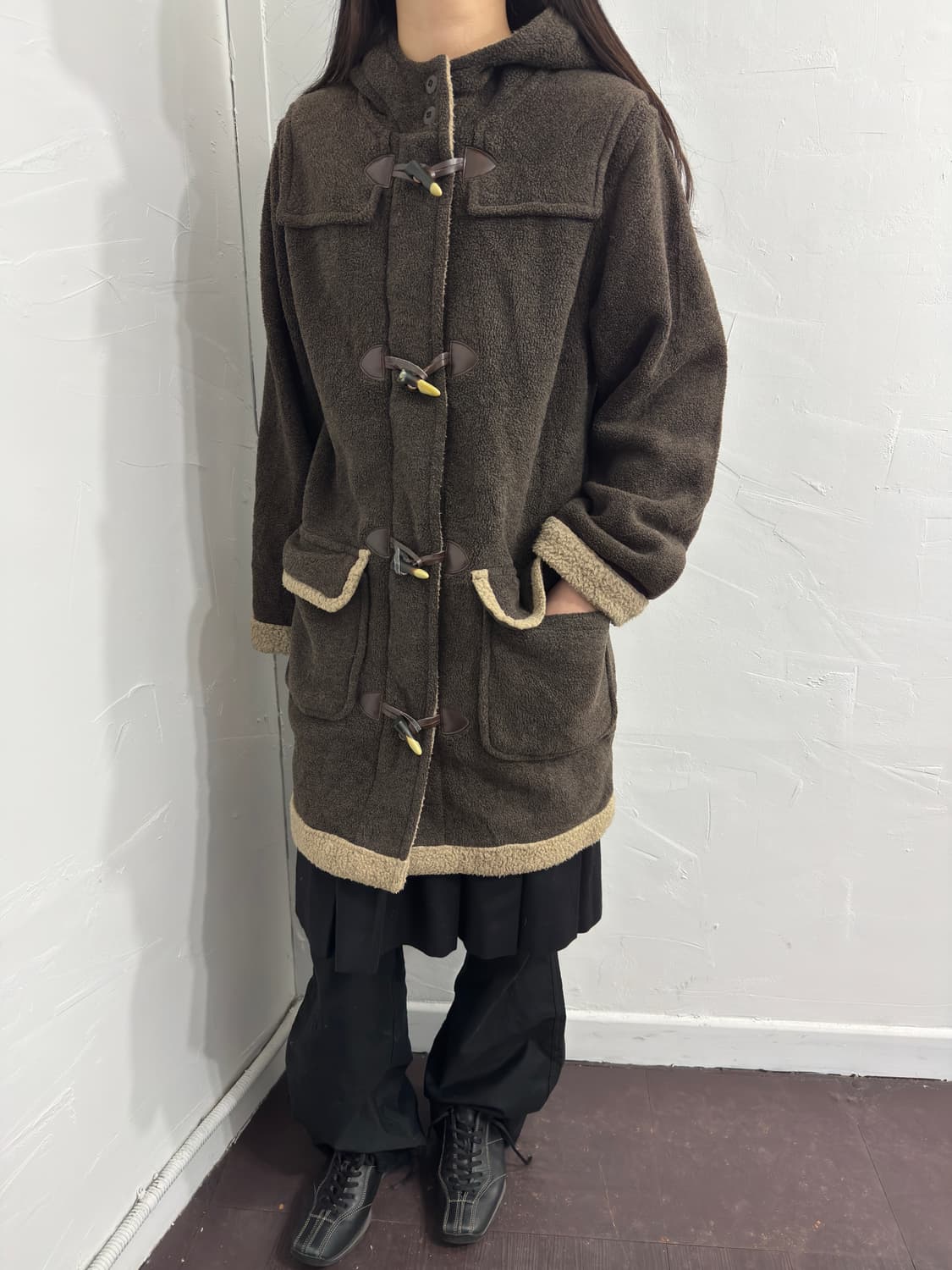 l.l.bean duffle hood fleece coat 상품이미지4